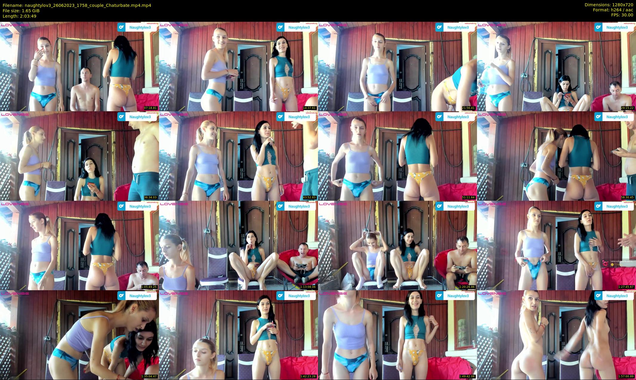 naughtylov3 — 124 minute Chaturbate couple cam show recording, 720p, Jun 26, 2023