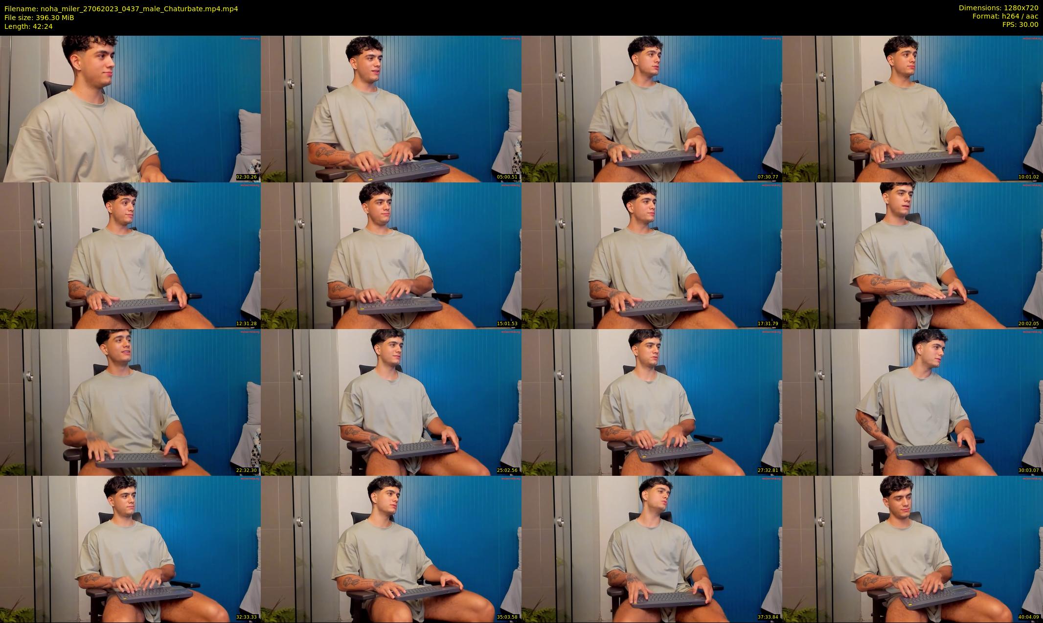 noha_miler — 43 minute Chaturbate male cam show recording, 720p, Jun 27, 2023