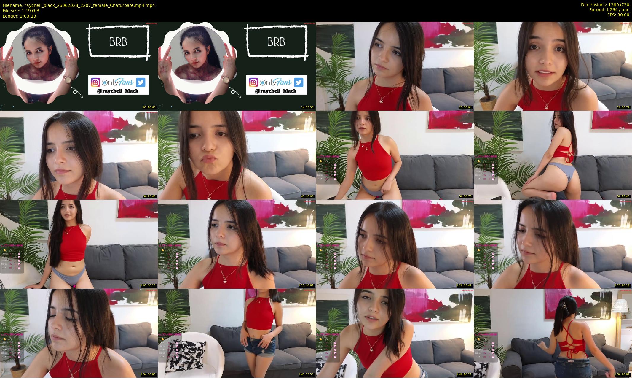 raychell_black — 124 minute Chaturbate female cam show recording, 720p, Jun 26, 2023