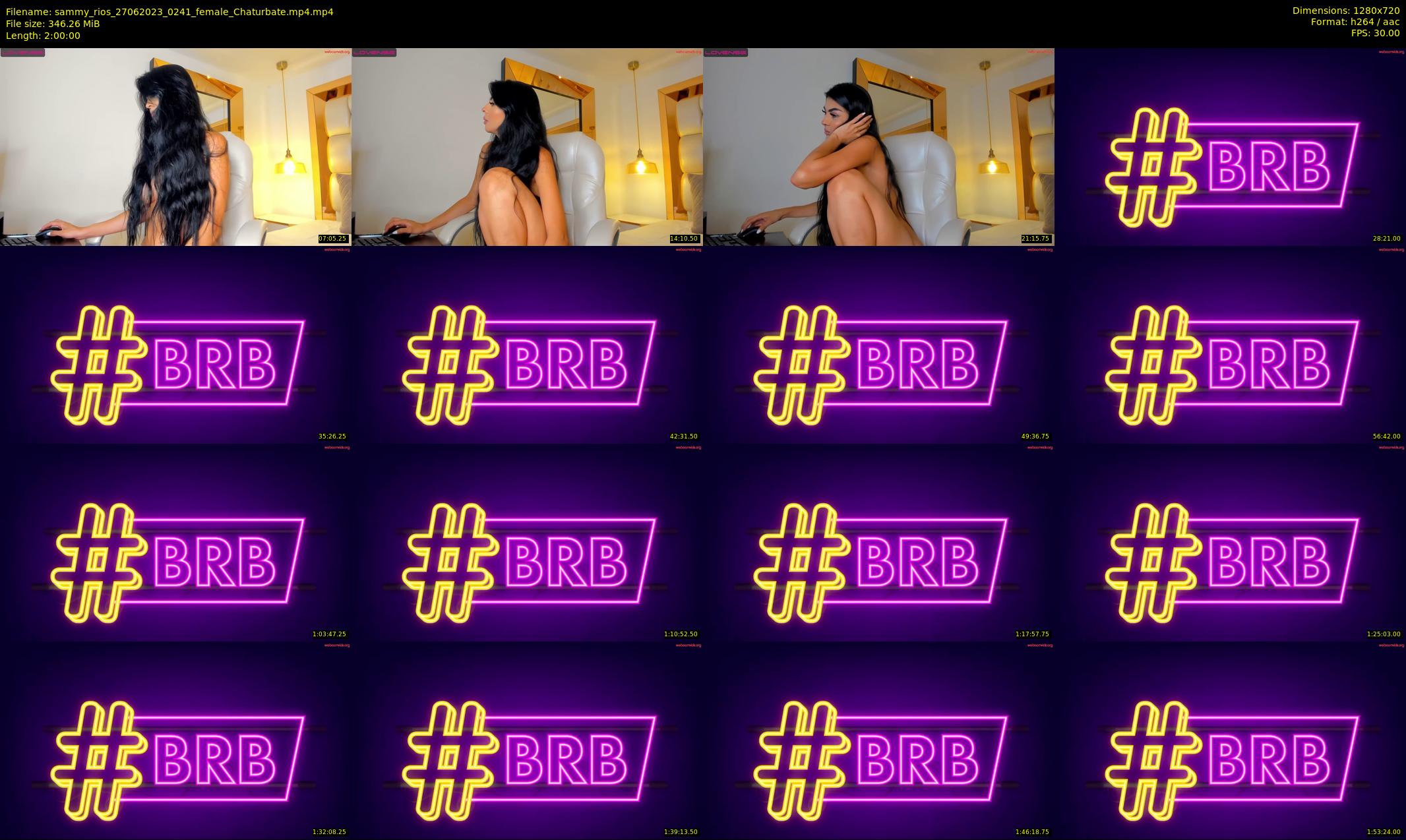 sammy_rios — 120 minute Chaturbate female cam show recording, 720p, Jun 27, 2023