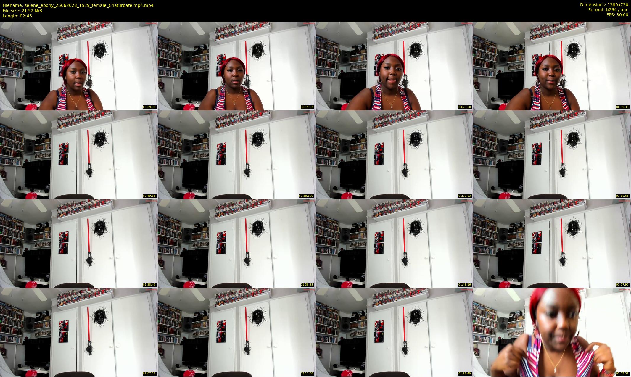 selene_ebony — 3 minute Chaturbate female cam show recording, 720p, Jun 26, 2023