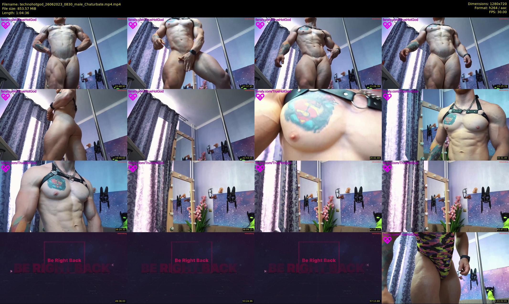 technohotgod — 65 minute Chaturbate male cam show recording, 720p, Jun 26, 2023