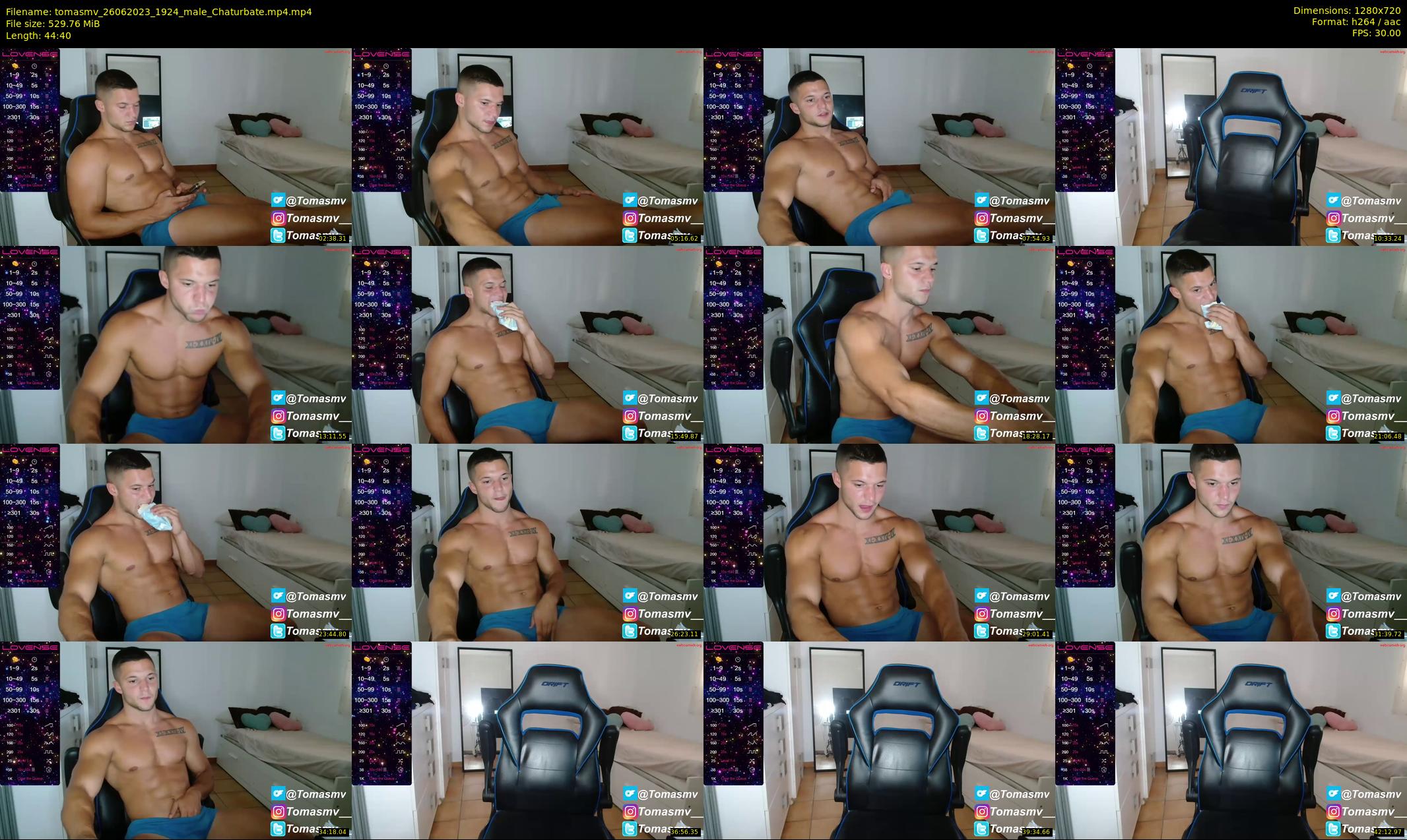 tomasmv — 45 minute Chaturbate male cam show recording, 720p, Jun 26, 2023