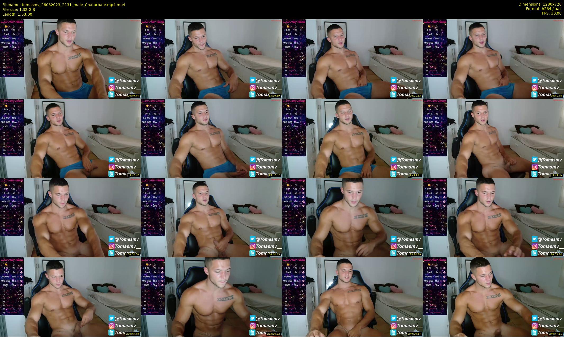 tomasmv — 113 minute Chaturbate male cam show recording, 720p, Jun 26, 2023