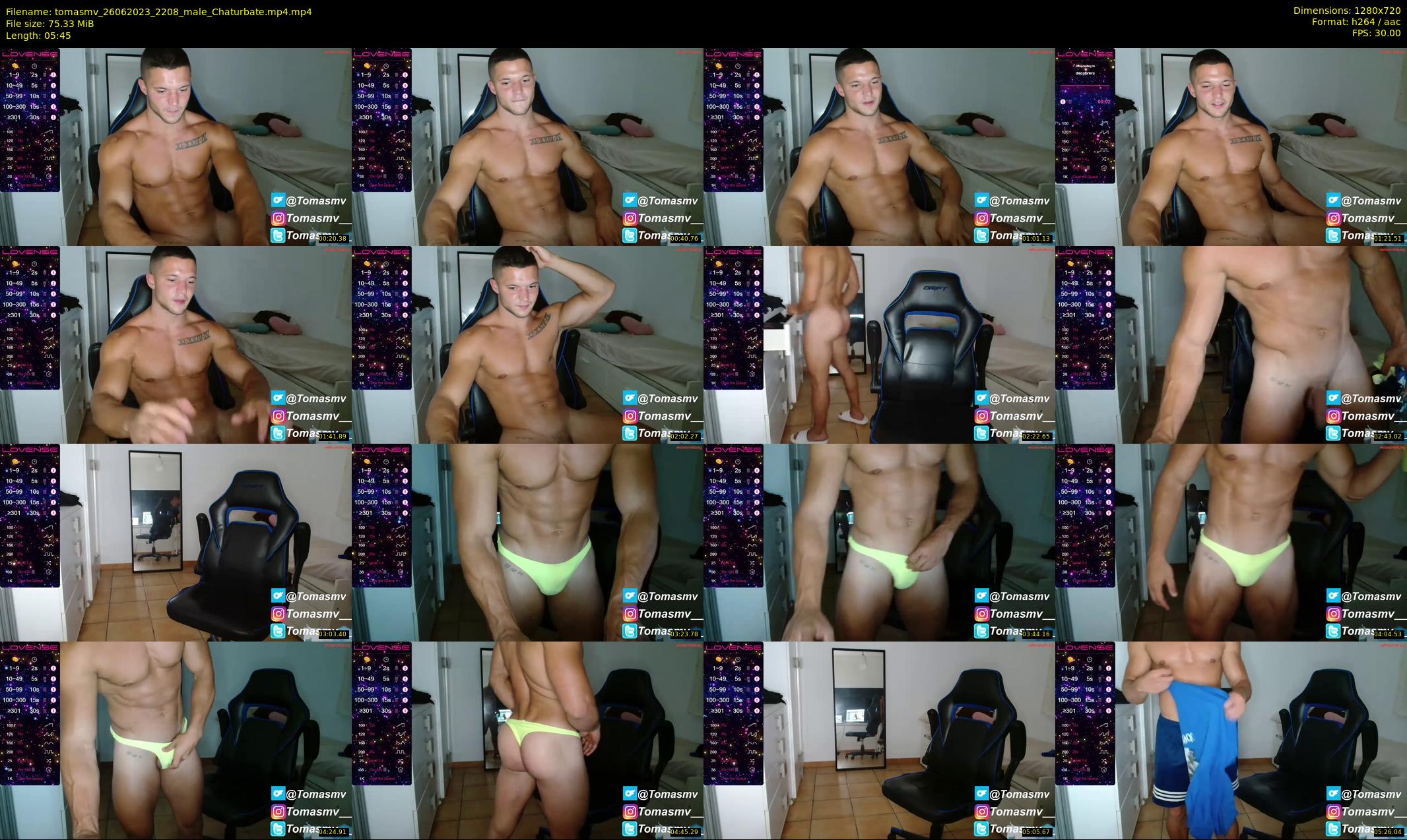 tomasmv — 6 minute Chaturbate male cam show recording, 720p, Jun 26, 2023