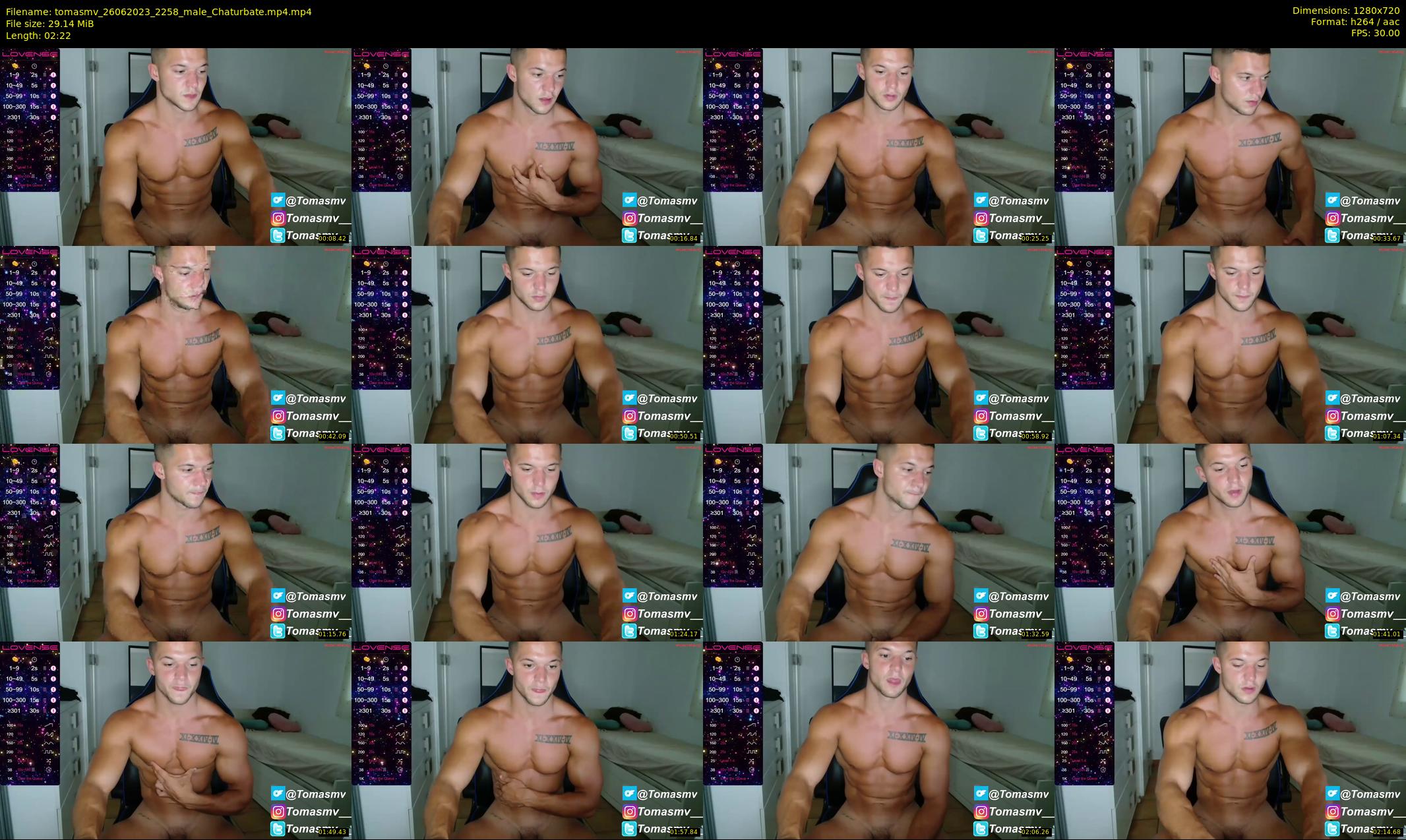 tomasmv — 3 minute Chaturbate male cam show recording, 720p, Jun 26, 2023