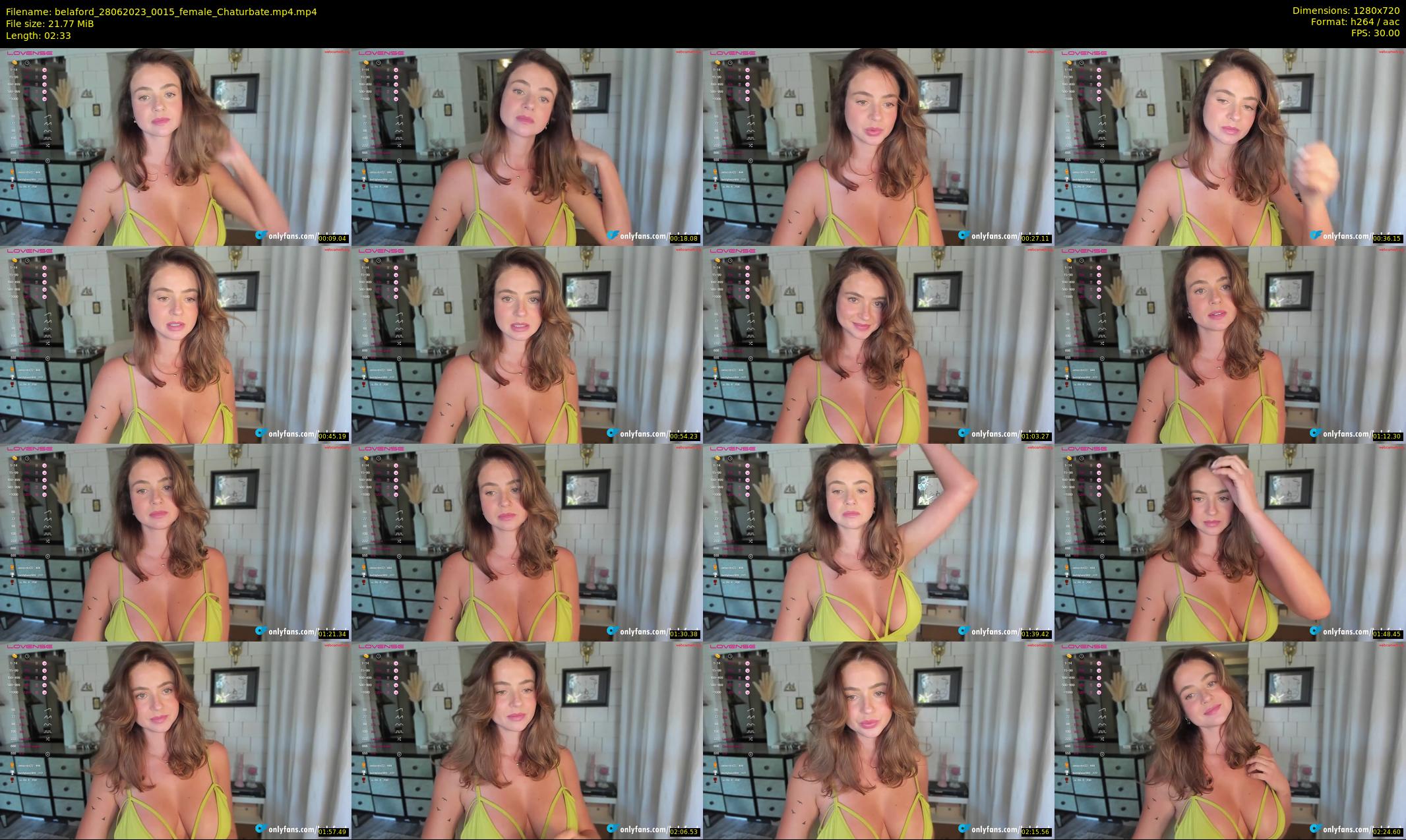 belaford — 3 minute Chaturbate female cam show recording, 720p, Jun 28, 2023