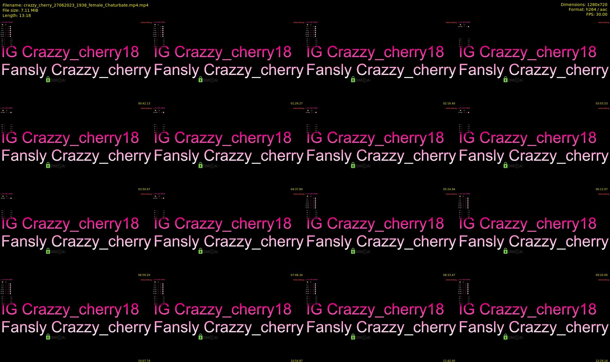 crazzy_cherry — 14 minute Chaturbate female cam show recording, 720p, Jun 27, 2023
