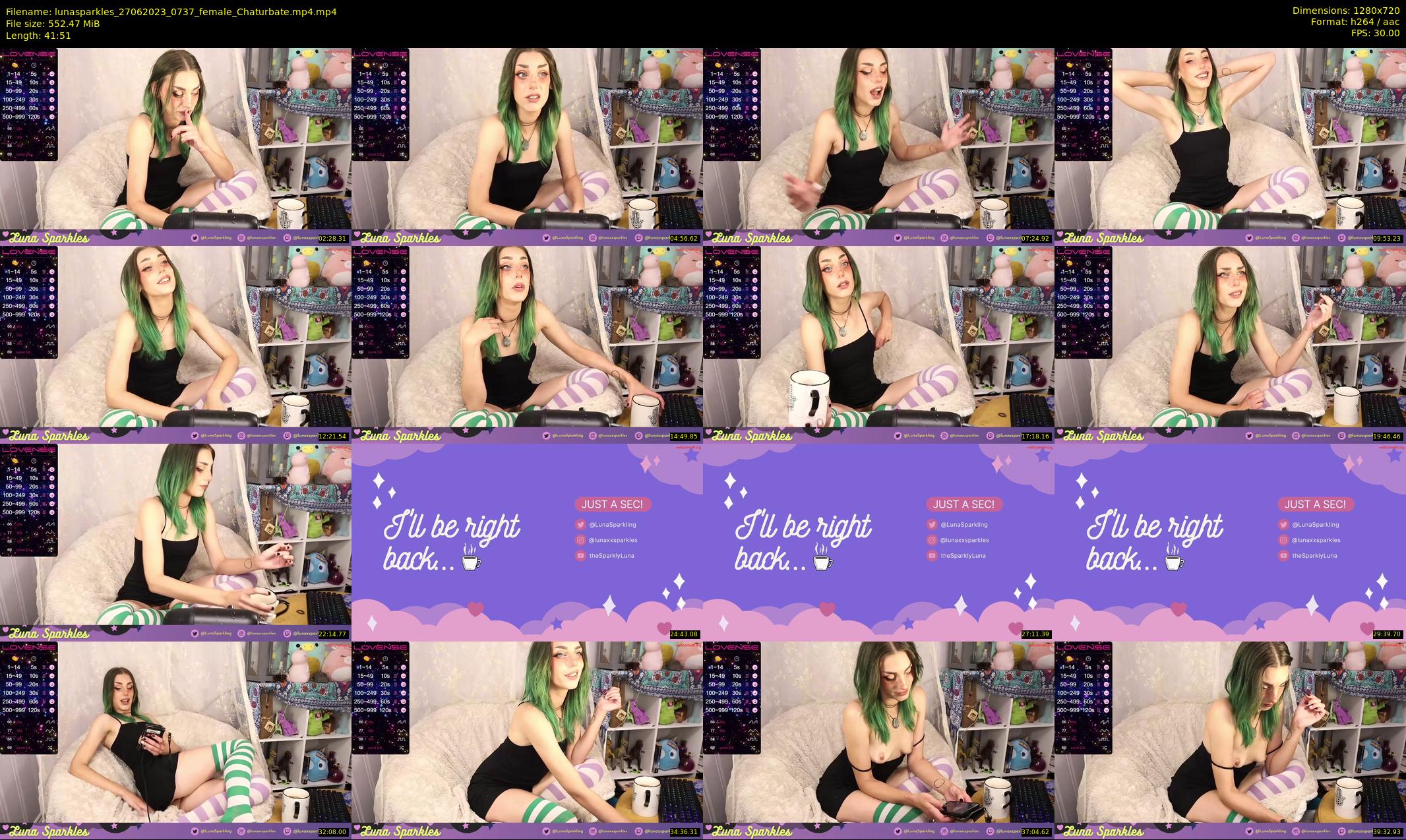 lunasparkles — 42 minute Chaturbate female cam show recording, 720p, Jun 27, 2023
