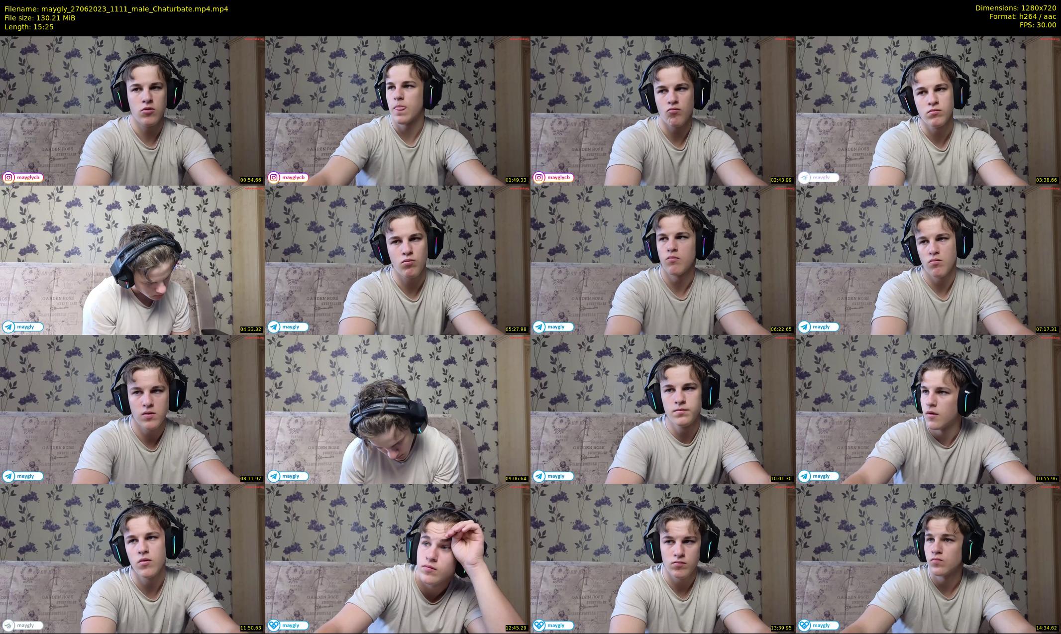 maygly — 16 minute Chaturbate male cam show recording, 720p, Jun 27, 2023