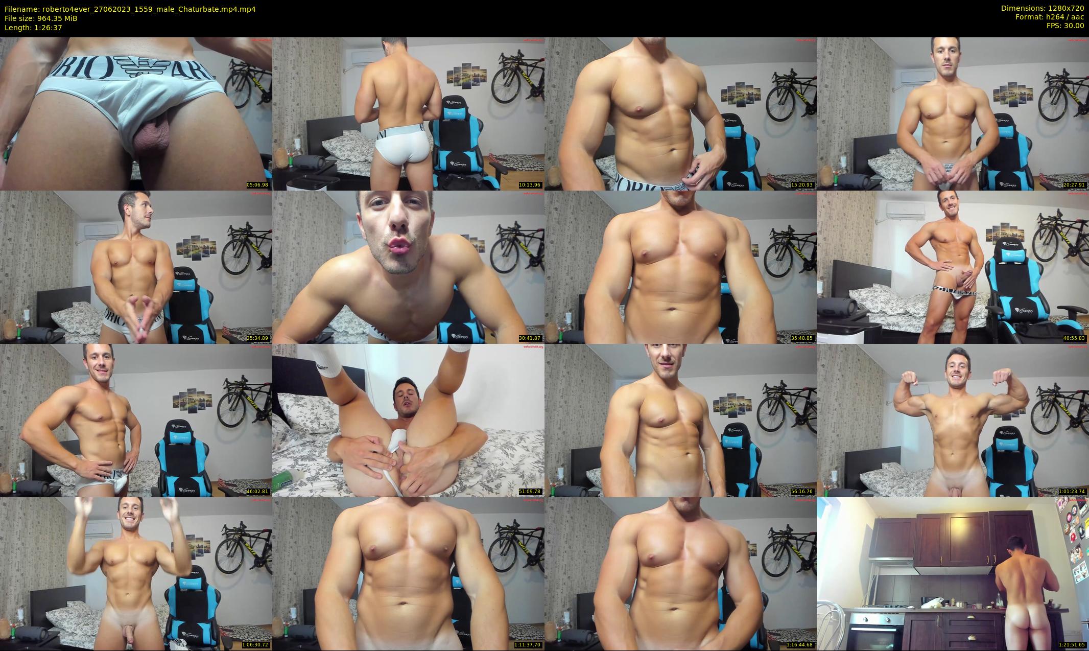 roberto4ever — 87 minute Chaturbate male cam show recording, 720p, Jun 27, 2023
