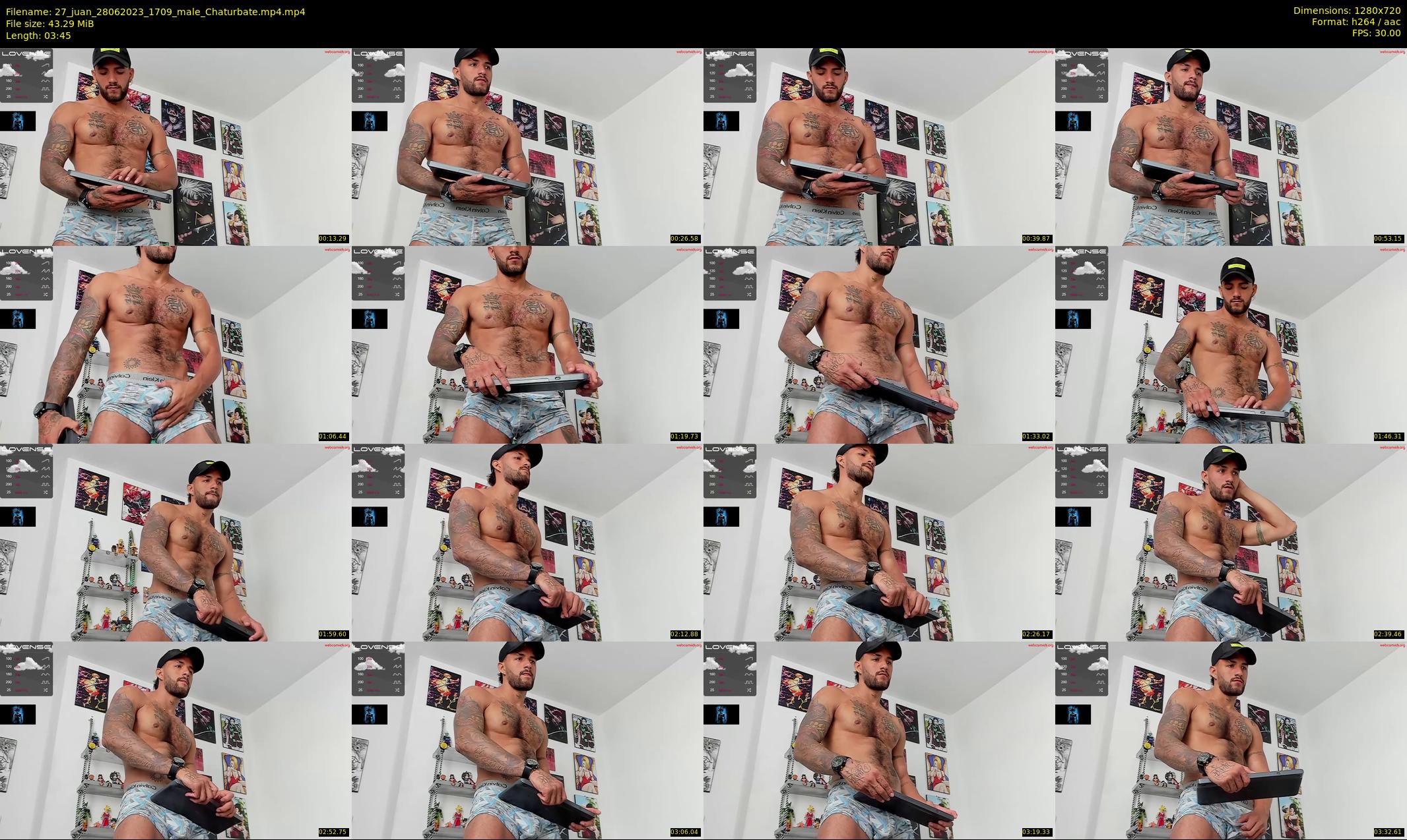 27_juan — 4 minute Chaturbate male cam show recording, 720p, Jun 28, 2023