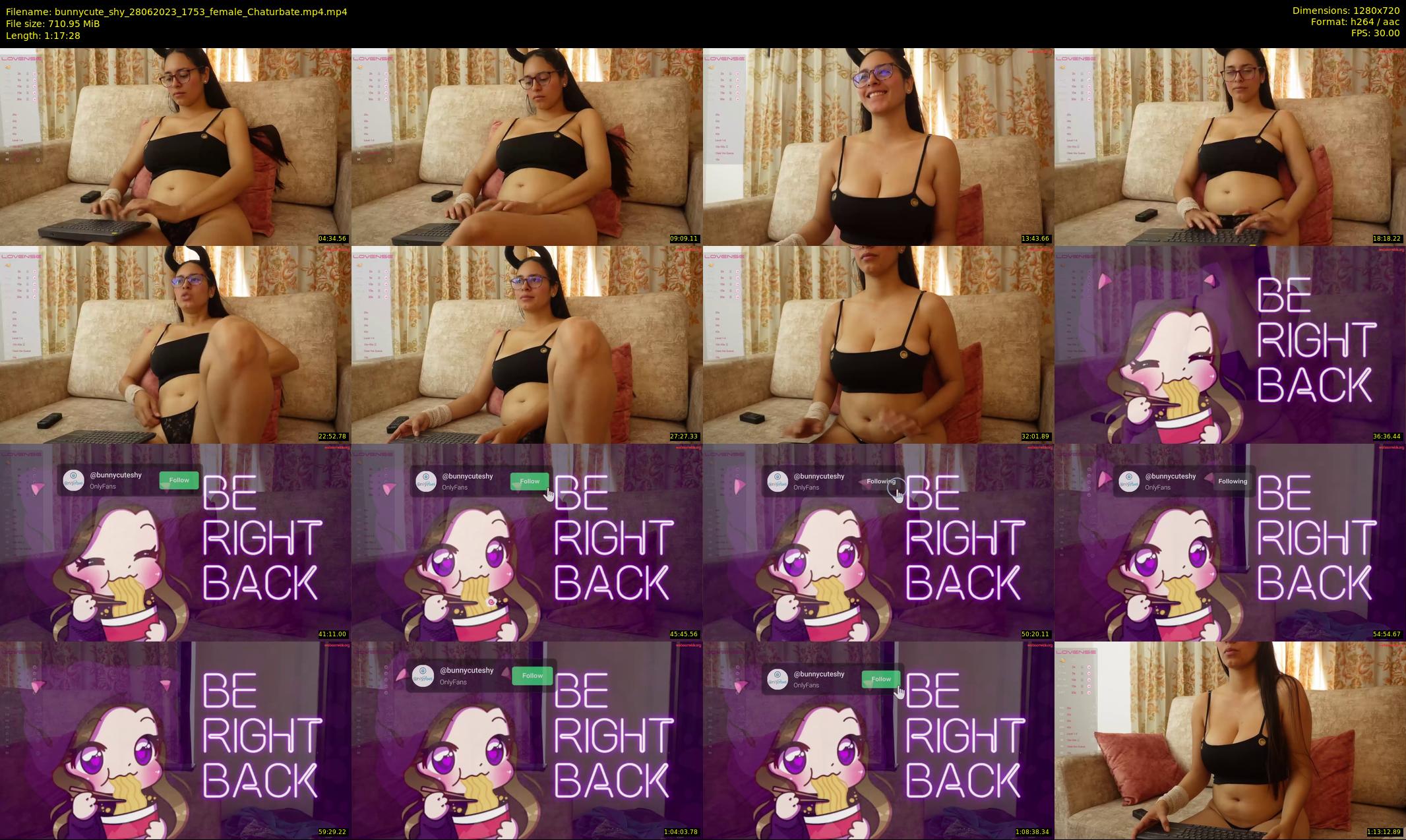 bunnycute_shy — 78 minute Chaturbate female cam show recording, 720p, Jun 28, 2023