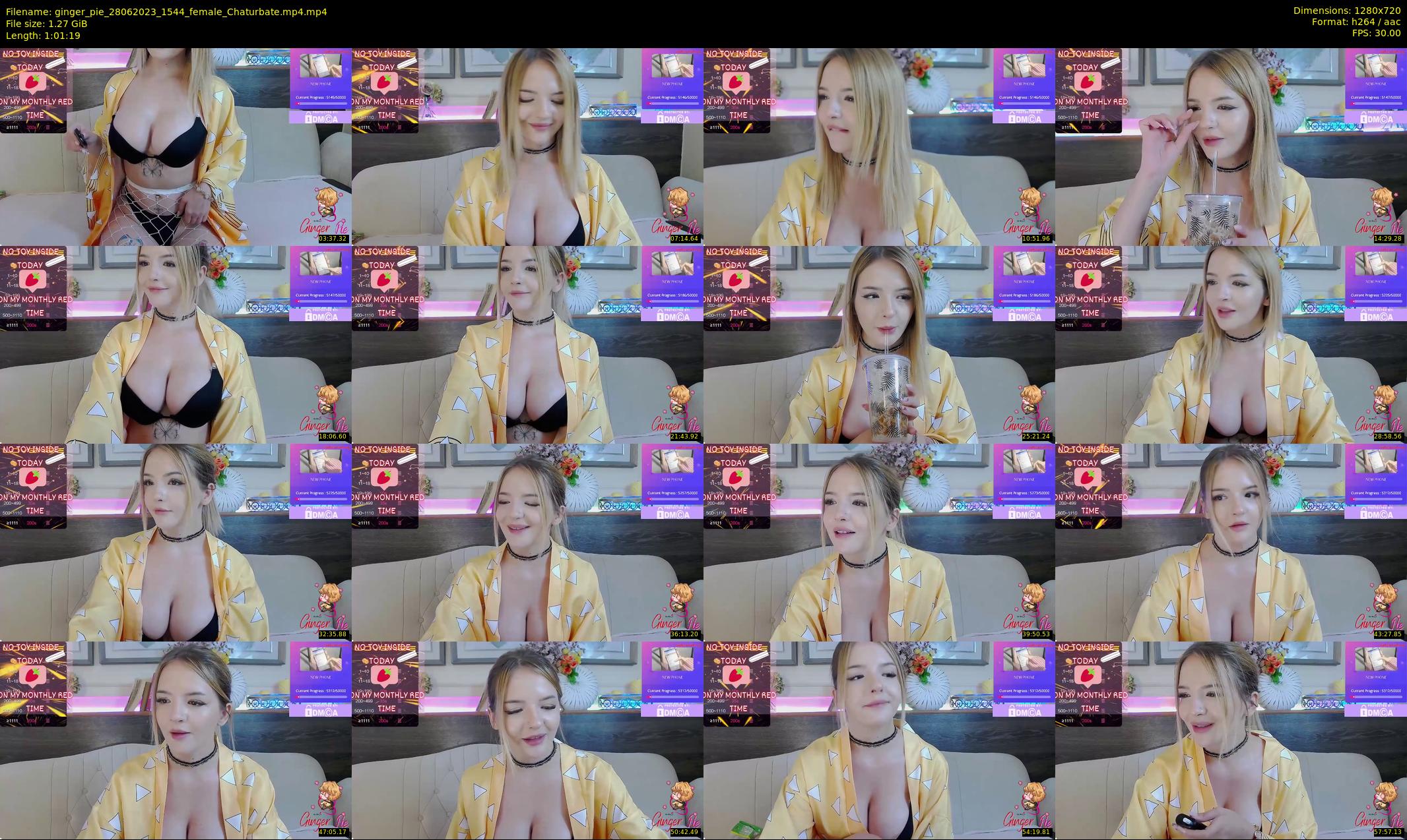 ginger_pie — 62 minute Chaturbate female cam show recording, 720p, Jun 28, 2023