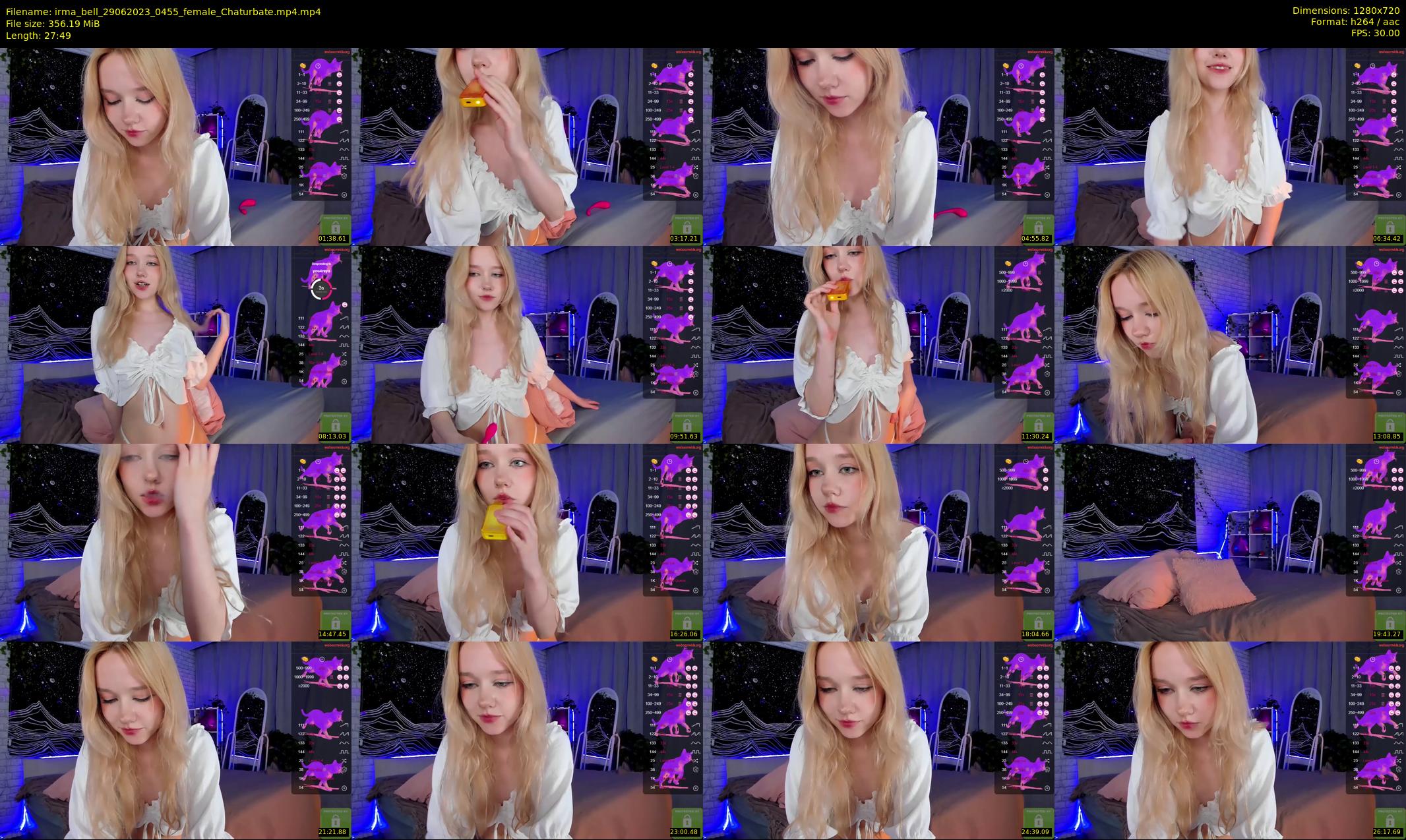 irma_bell — 28 minute Chaturbate female cam show recording, 720p, Jun 29, 2023
