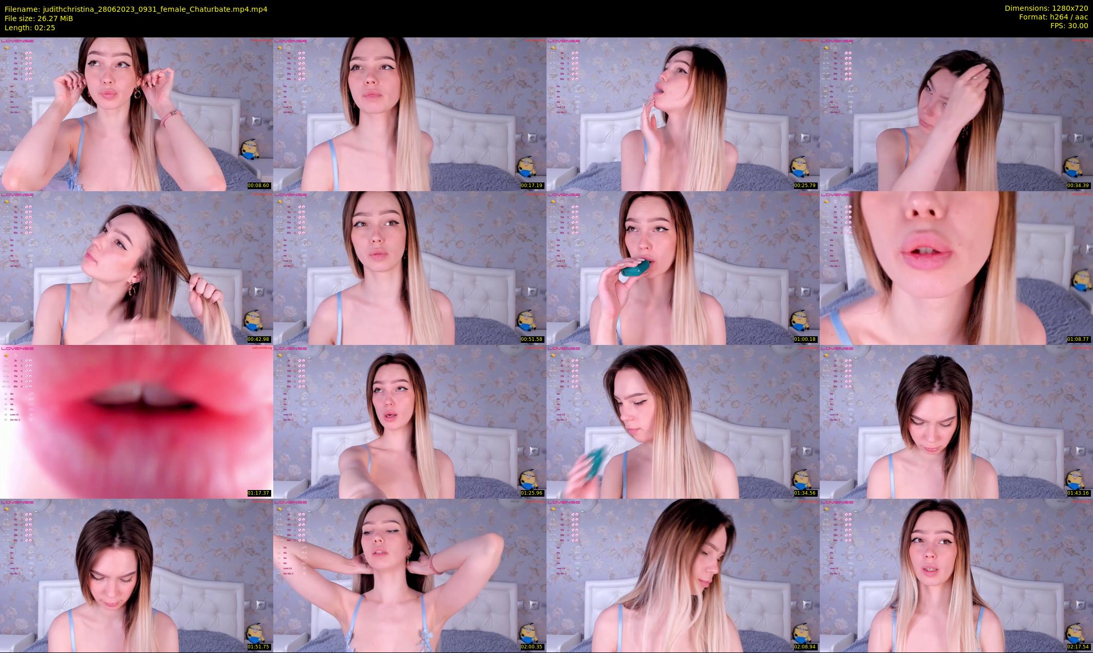 judithchristina — 3 minute Chaturbate female cam show recording, 720p, Jun 28, 2023