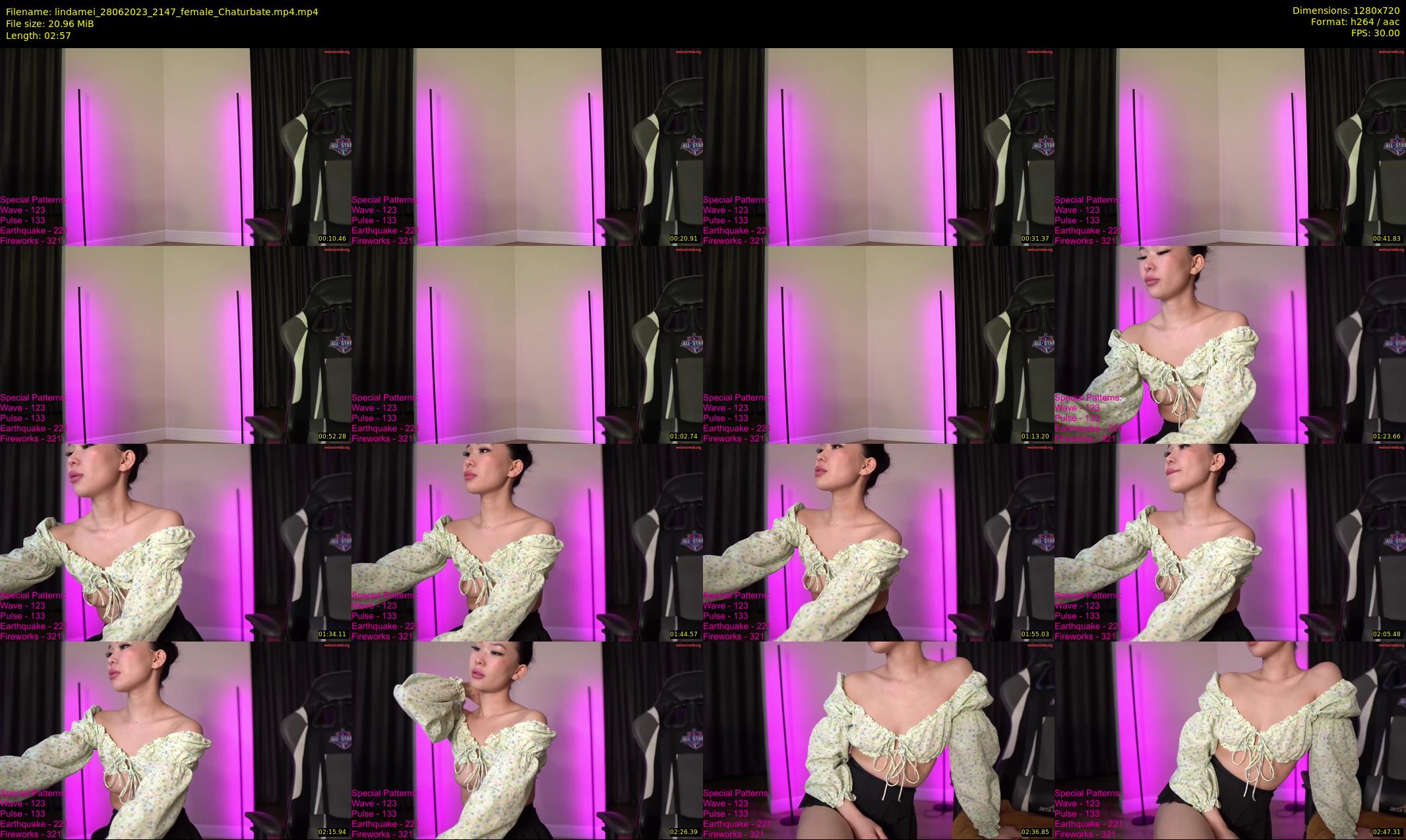 lindamei — 3 minute Chaturbate female cam show recording, 720p, Jun 28, 2023