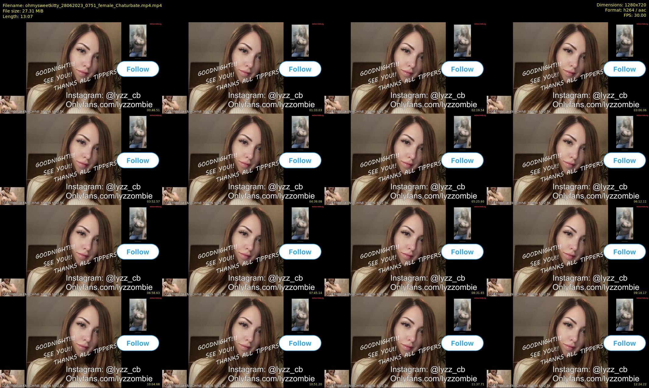 ohmysweetkitty — 14 minute Chaturbate female cam show recording, 720p, Jun 28, 2023