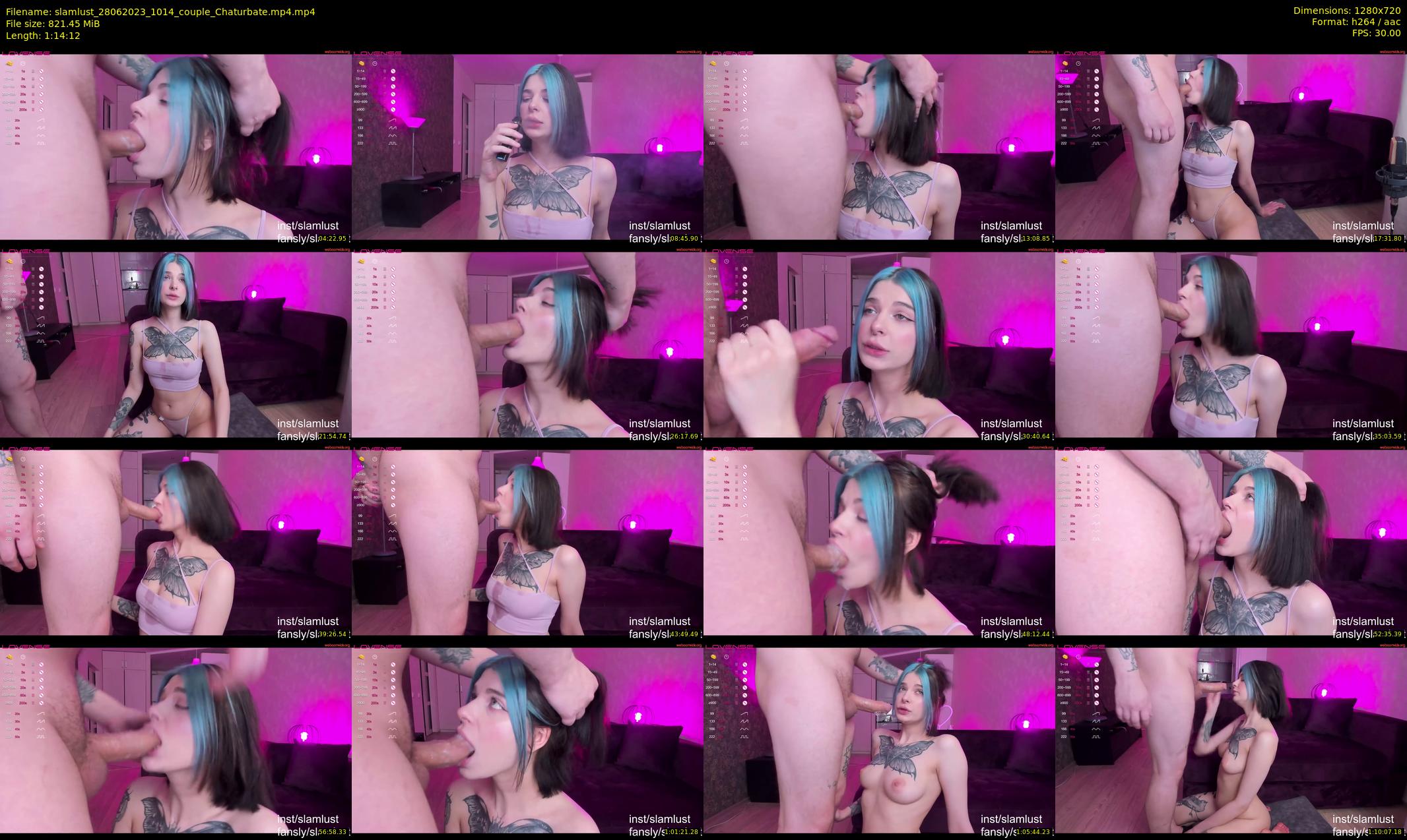 slamlust — 75 minute Chaturbate couple cam show recording, 720p, Jun 28, 2023
