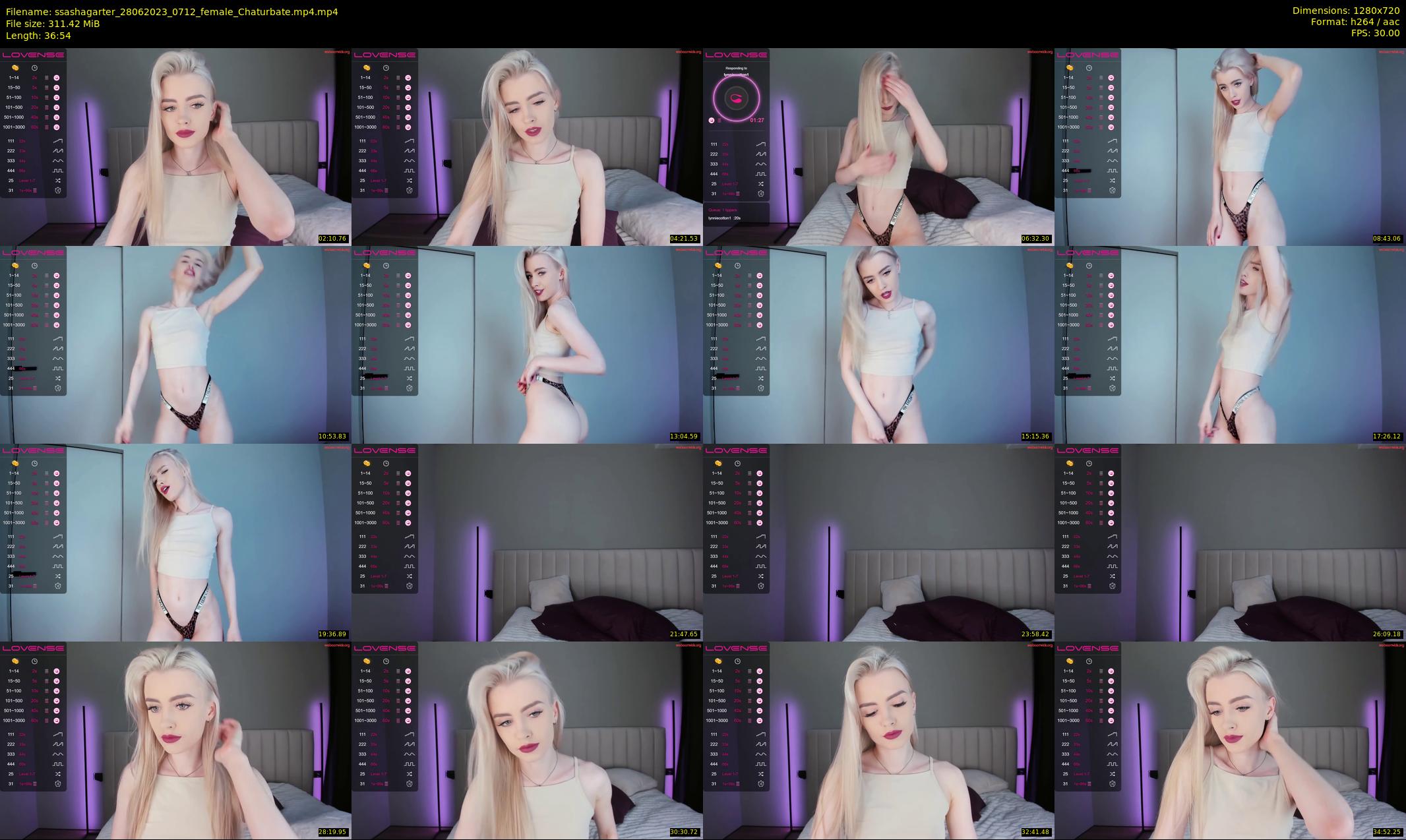 ssashagarter — 37 minute Chaturbate female cam show recording, 720p, Jun 28, 2023
