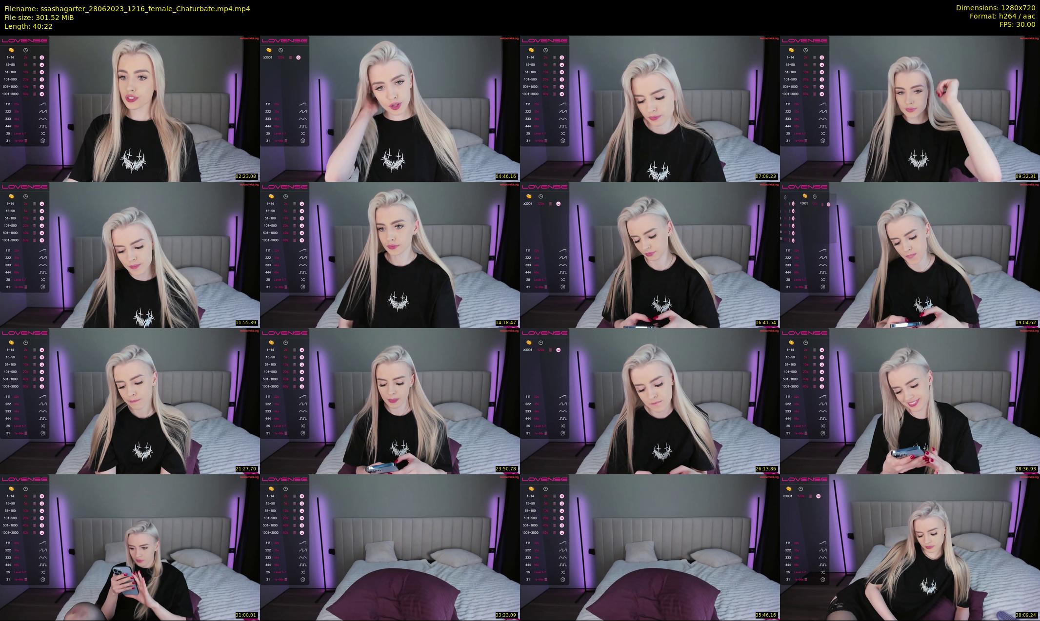 ssashagarter — 41 minute Chaturbate female cam show recording, 720p, Jun 28, 2023