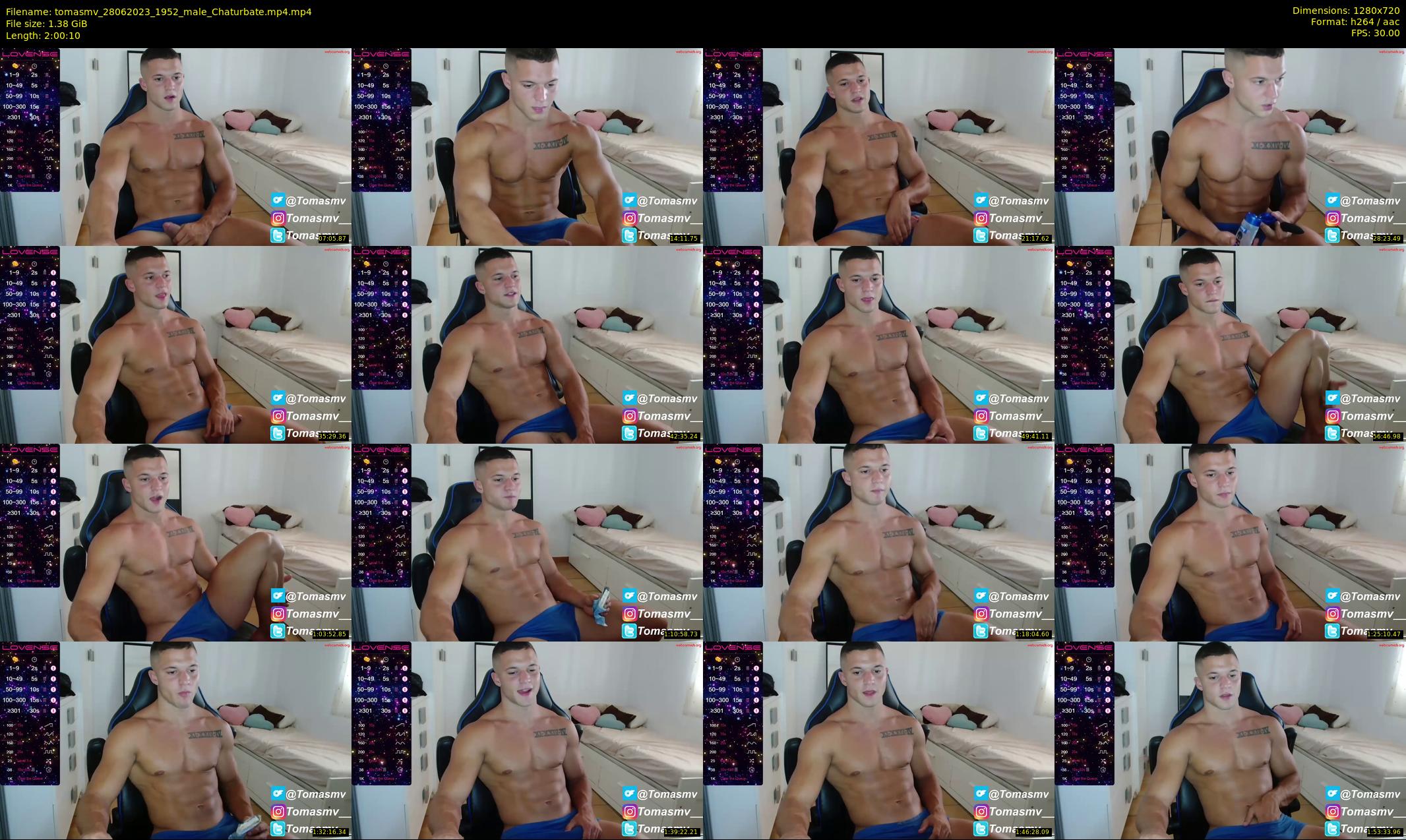tomasmv — 121 minute Chaturbate male cam show recording, 720p, Jun 28, 2023