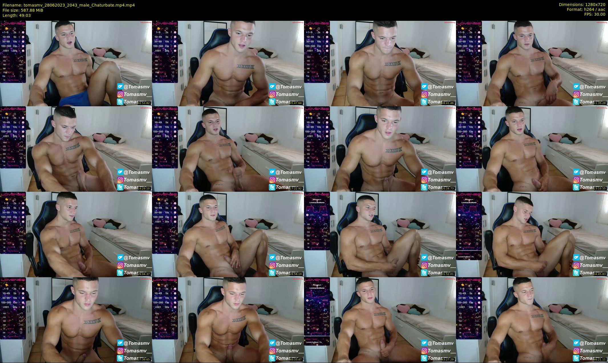 tomasmv — 50 minute Chaturbate male cam show recording, 720p, Jun 28, 2023