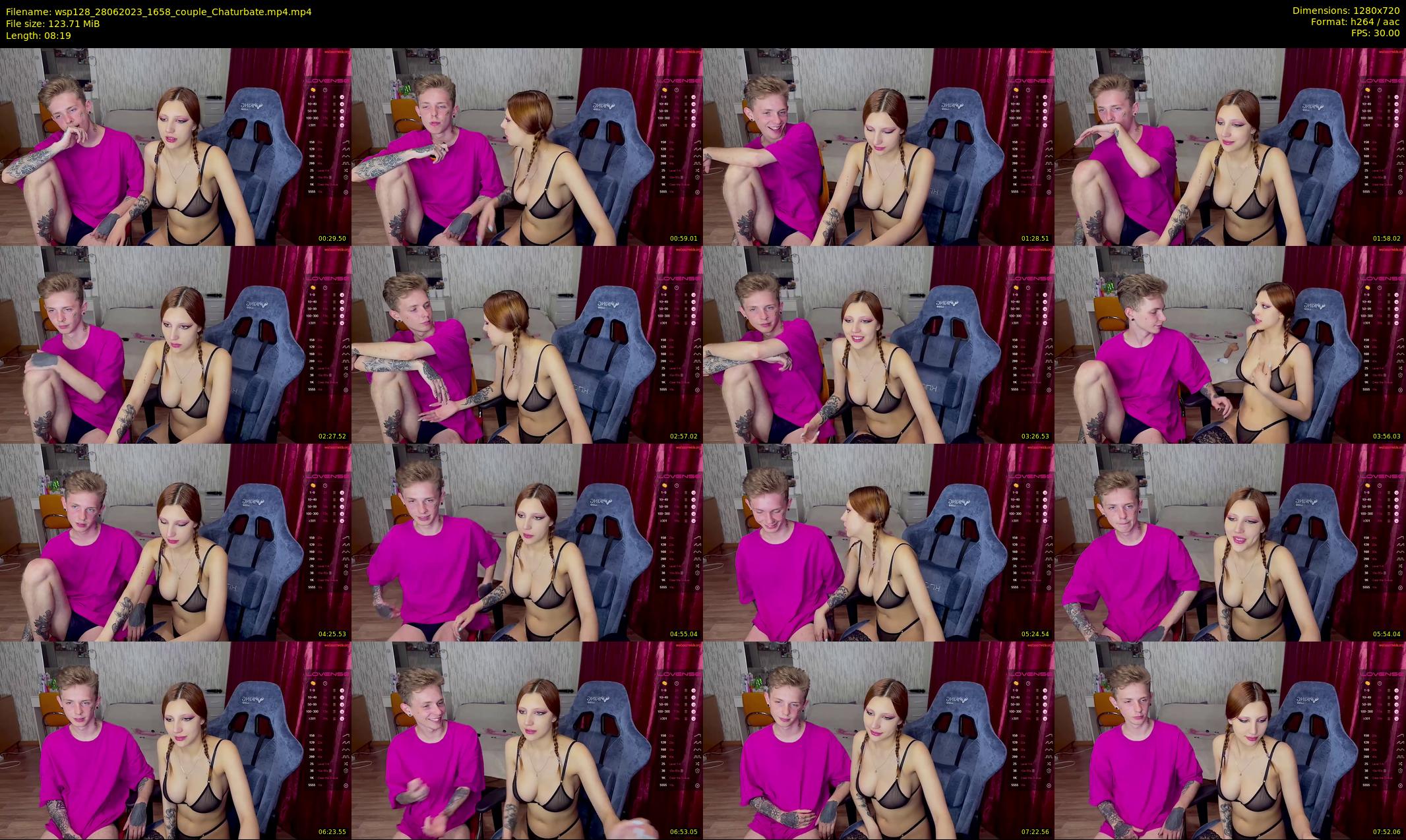 wsp128 — 9 minute Chaturbate couple cam show recording, 720p, Jun 28, 2023
