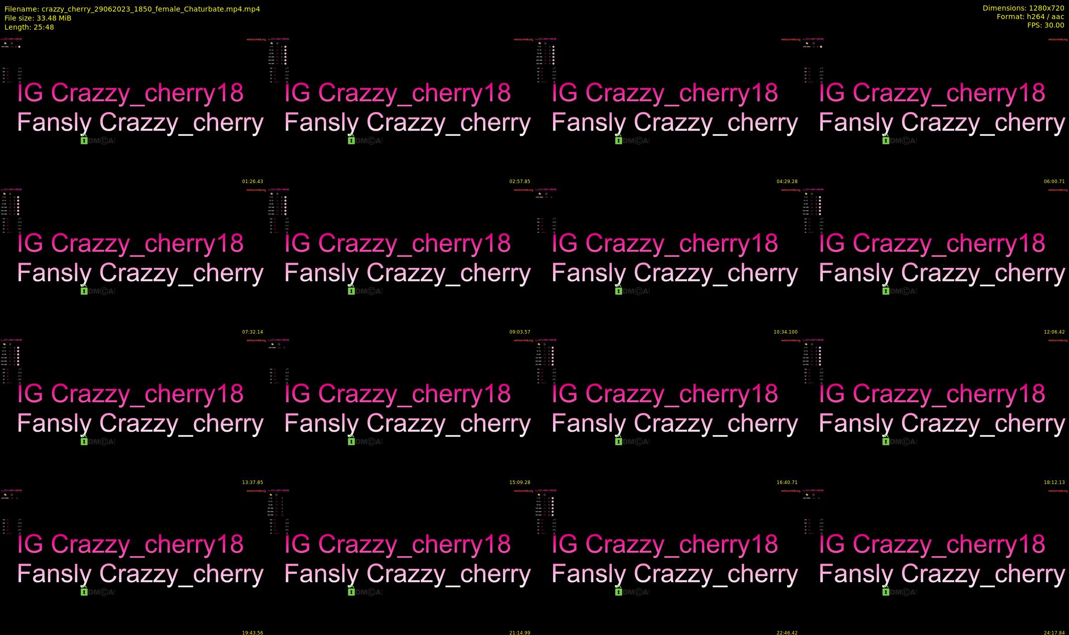 crazzy_cherry — 26 minute Chaturbate female cam show recording, 720p, Jun 29, 2023