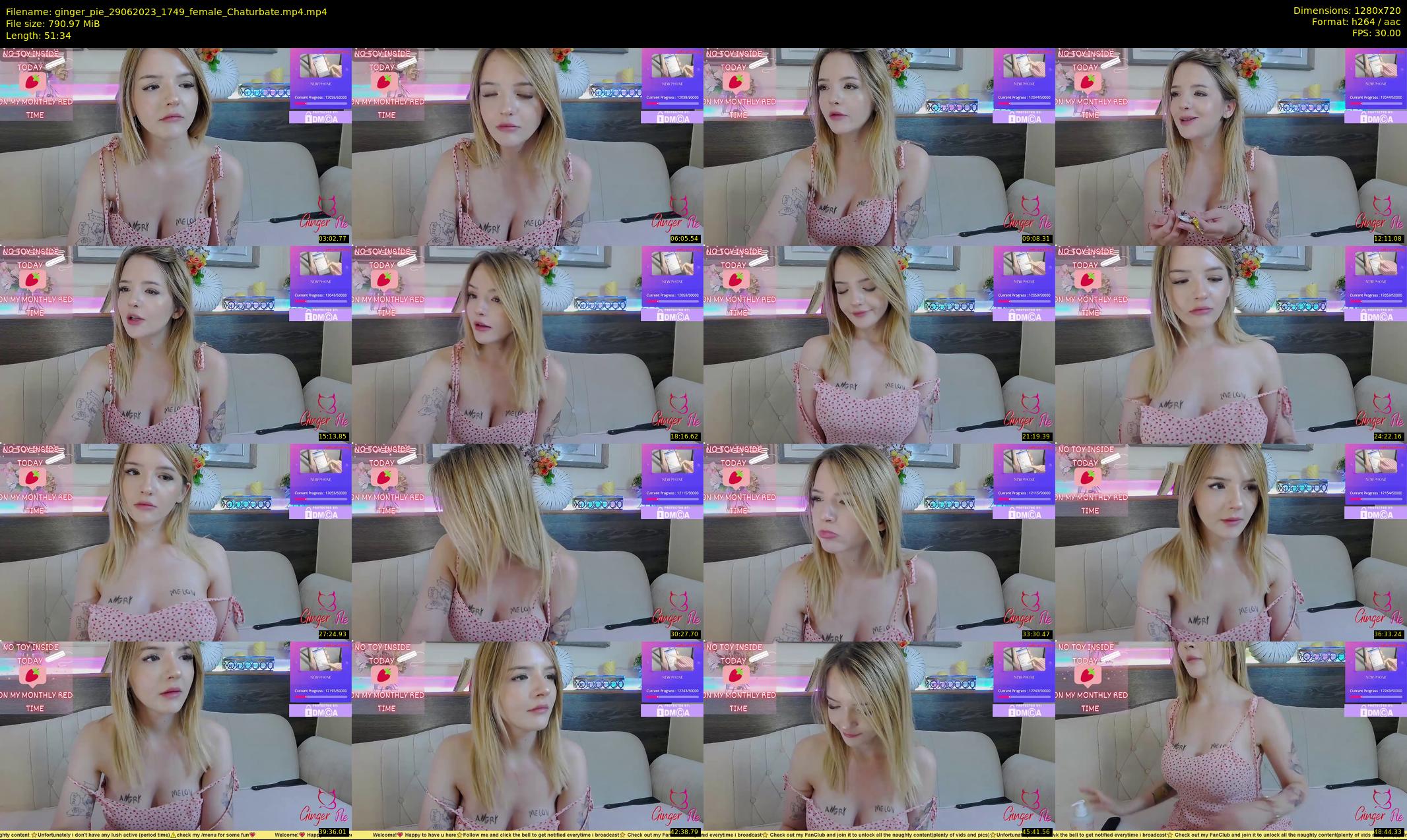 ginger_pie — 52 minute Chaturbate female cam show recording, 720p, Jun 29, 2023