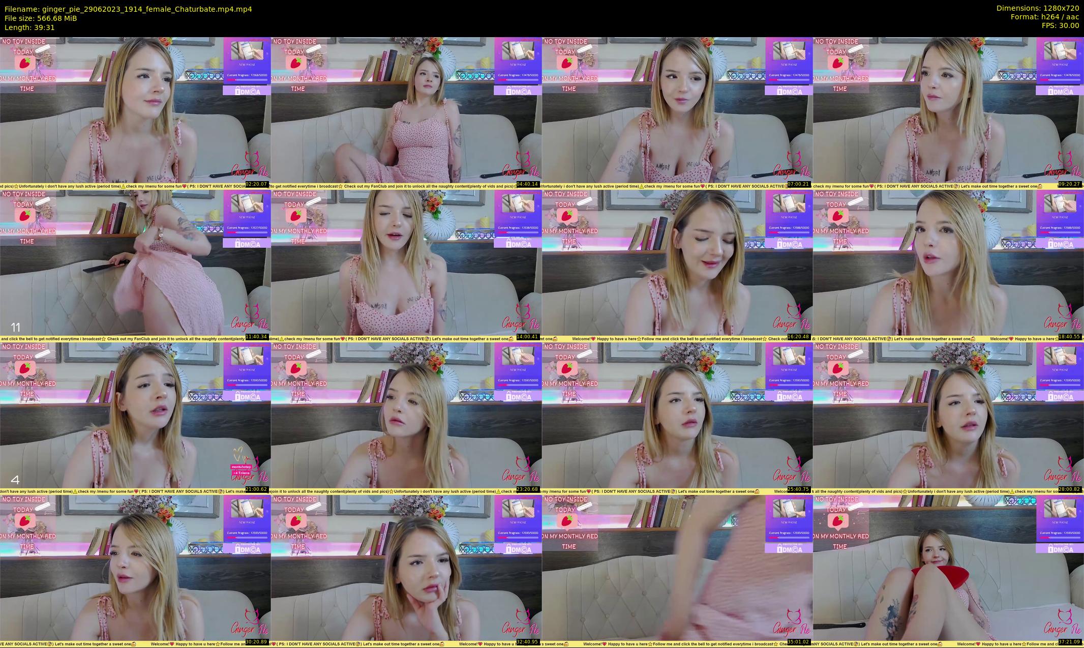 ginger_pie — 40 minute Chaturbate female cam show recording, 720p, Jun 29, 2023