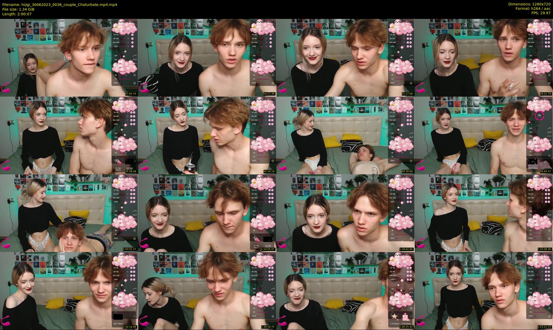 hizgi — 121 minute Chaturbate couple cam show recording, 720p, Jun 30, 2023