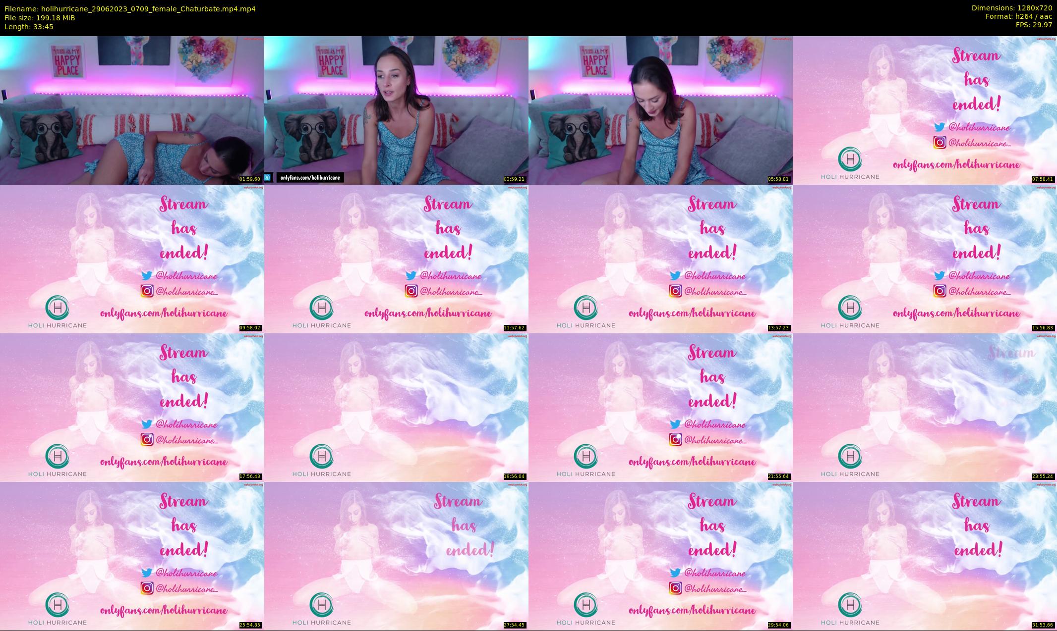 holihurricane — 34 minute Chaturbate female cam show recording, 720p, Jun 29, 2023