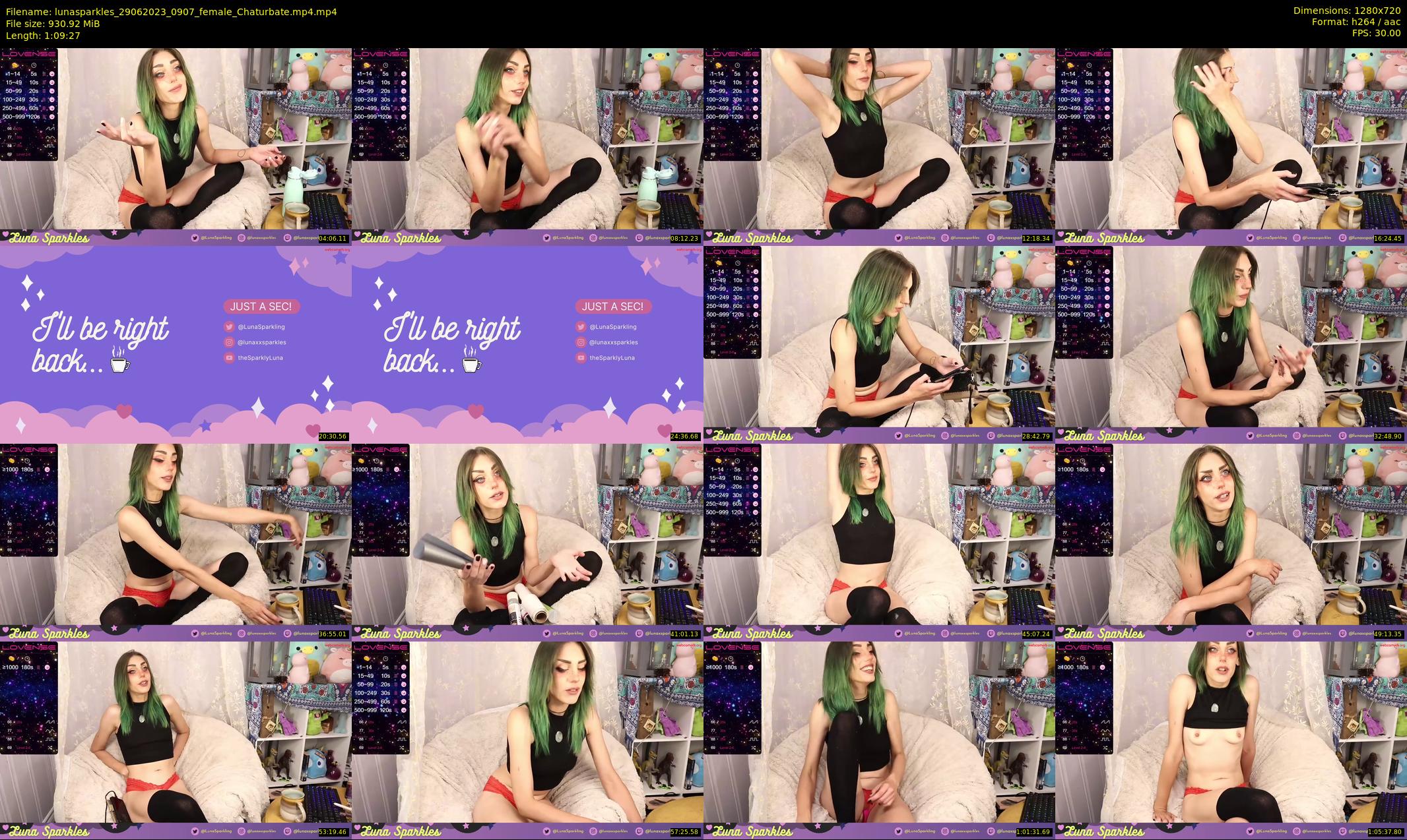 lunasparkles — 70 minute Chaturbate female cam show recording, 720p, Jun 29, 2023