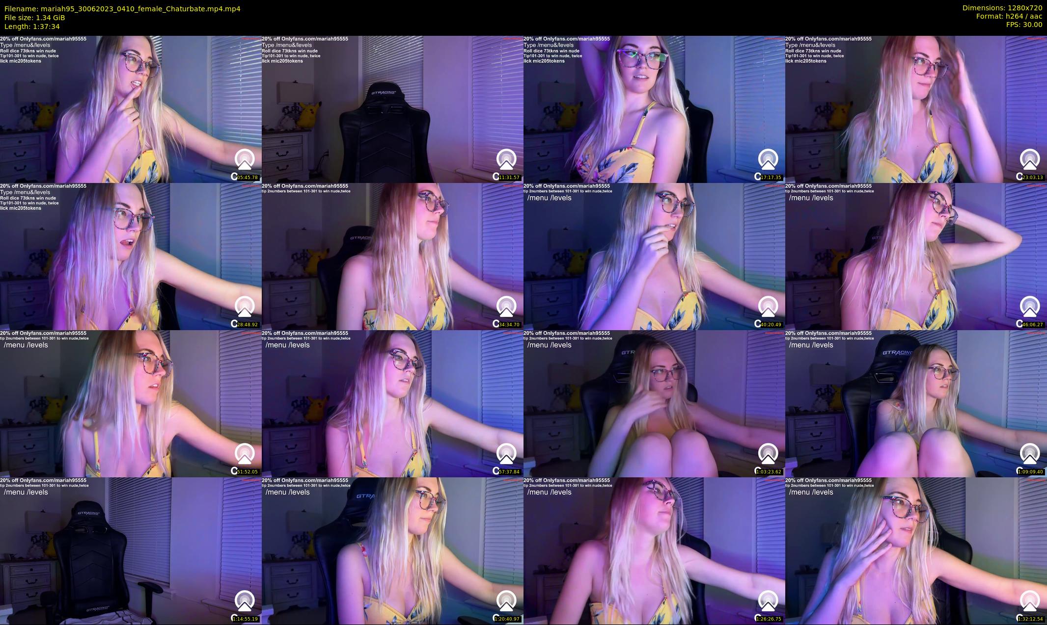 mariah95 — 98 minute Chaturbate female cam show recording, 720p, Jun 30, 2023