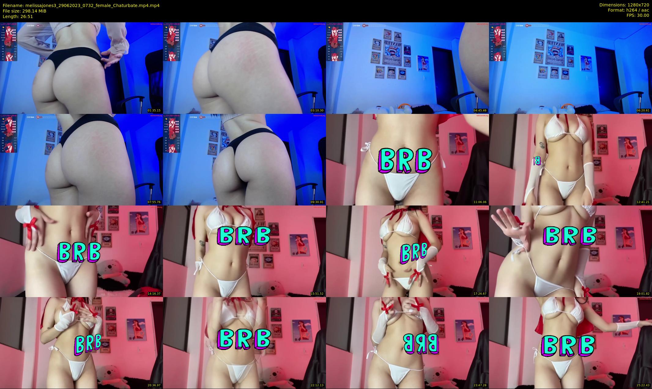 melissajones3 — 27 minute Chaturbate female cam show recording, 720p, Jun 29, 2023