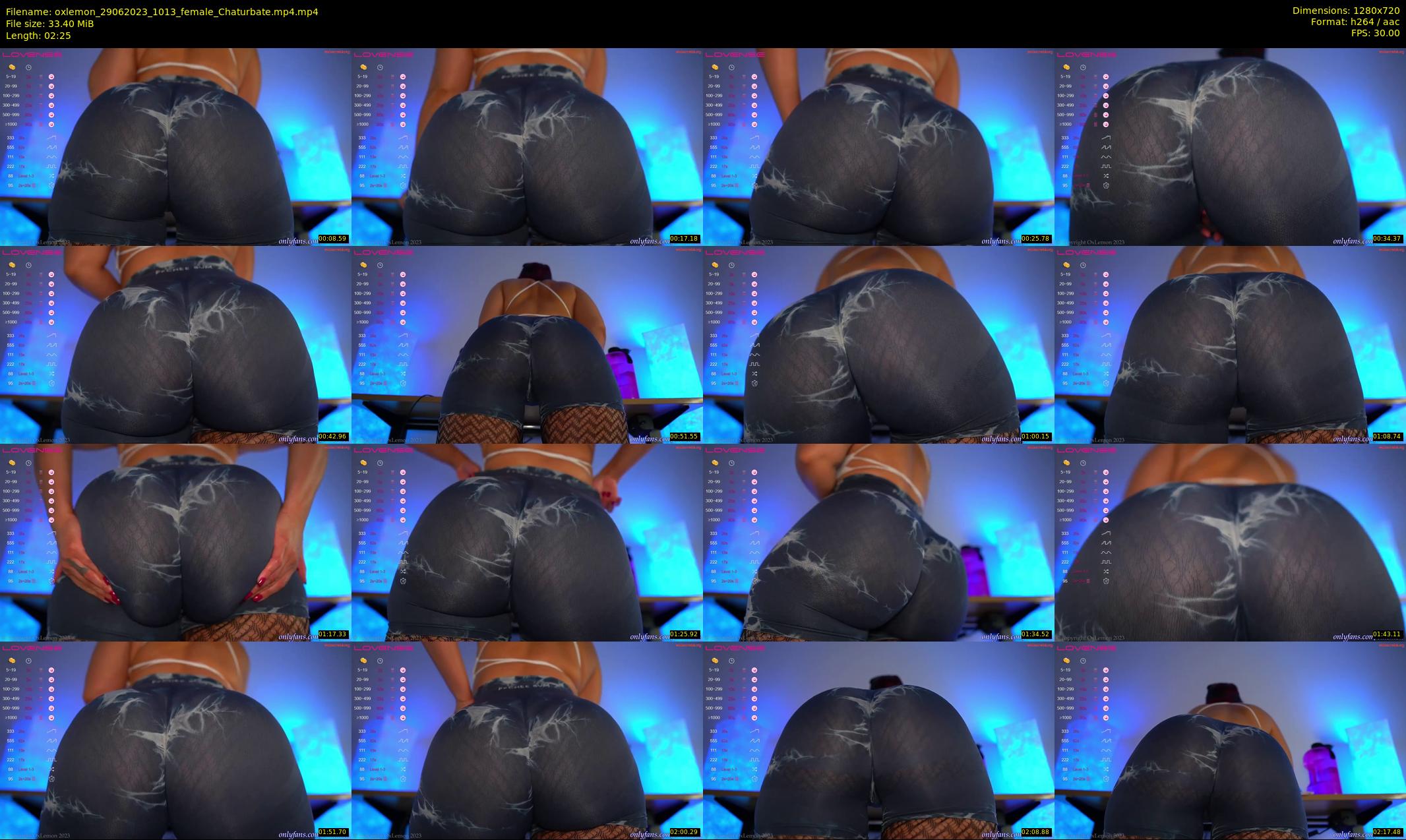 oxlemon — 3 minute Chaturbate female cam show recording, 720p, Jun 29, 2023