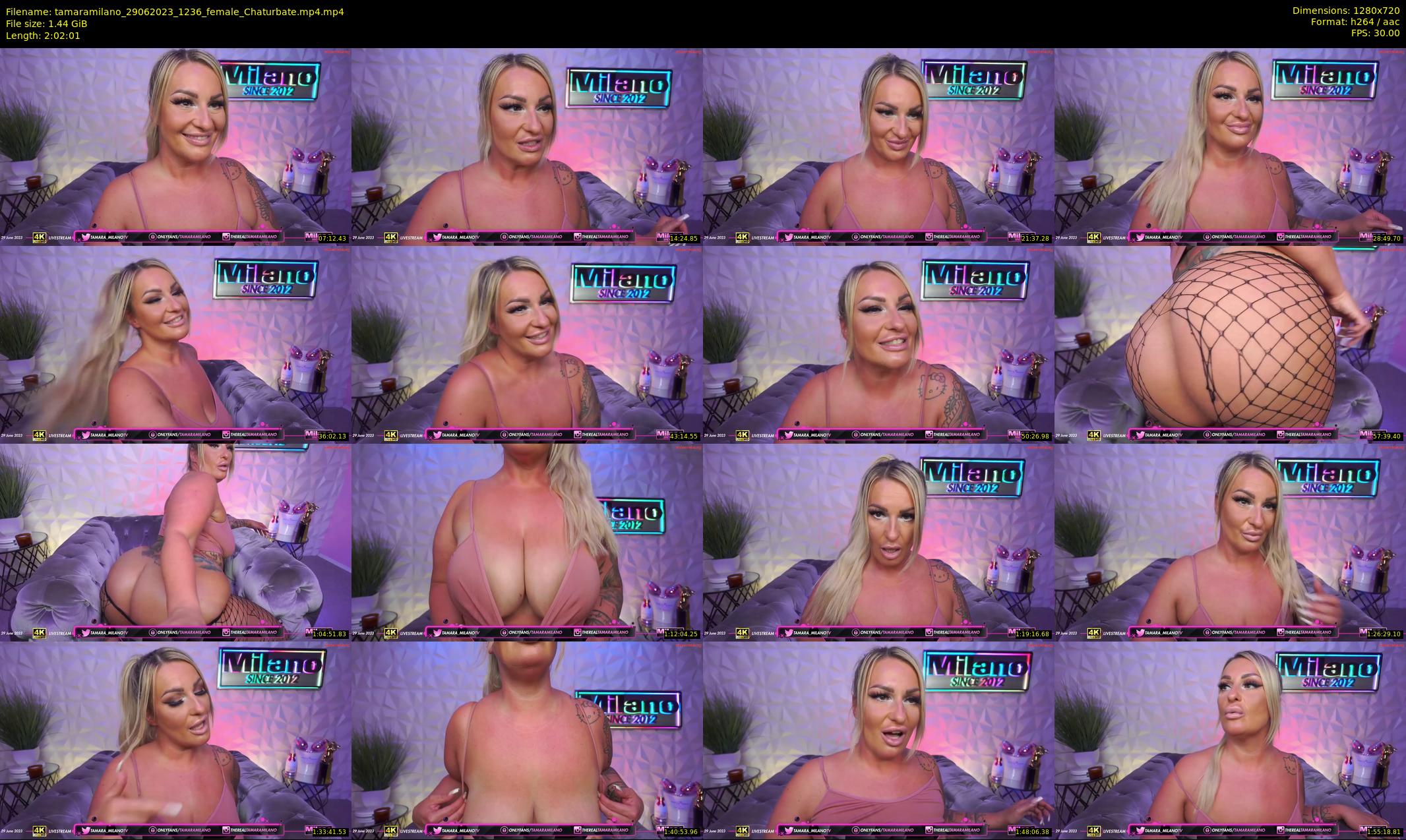 tamaramilano — 123 minute Chaturbate female cam show recording, 720p, Jun 29, 2023