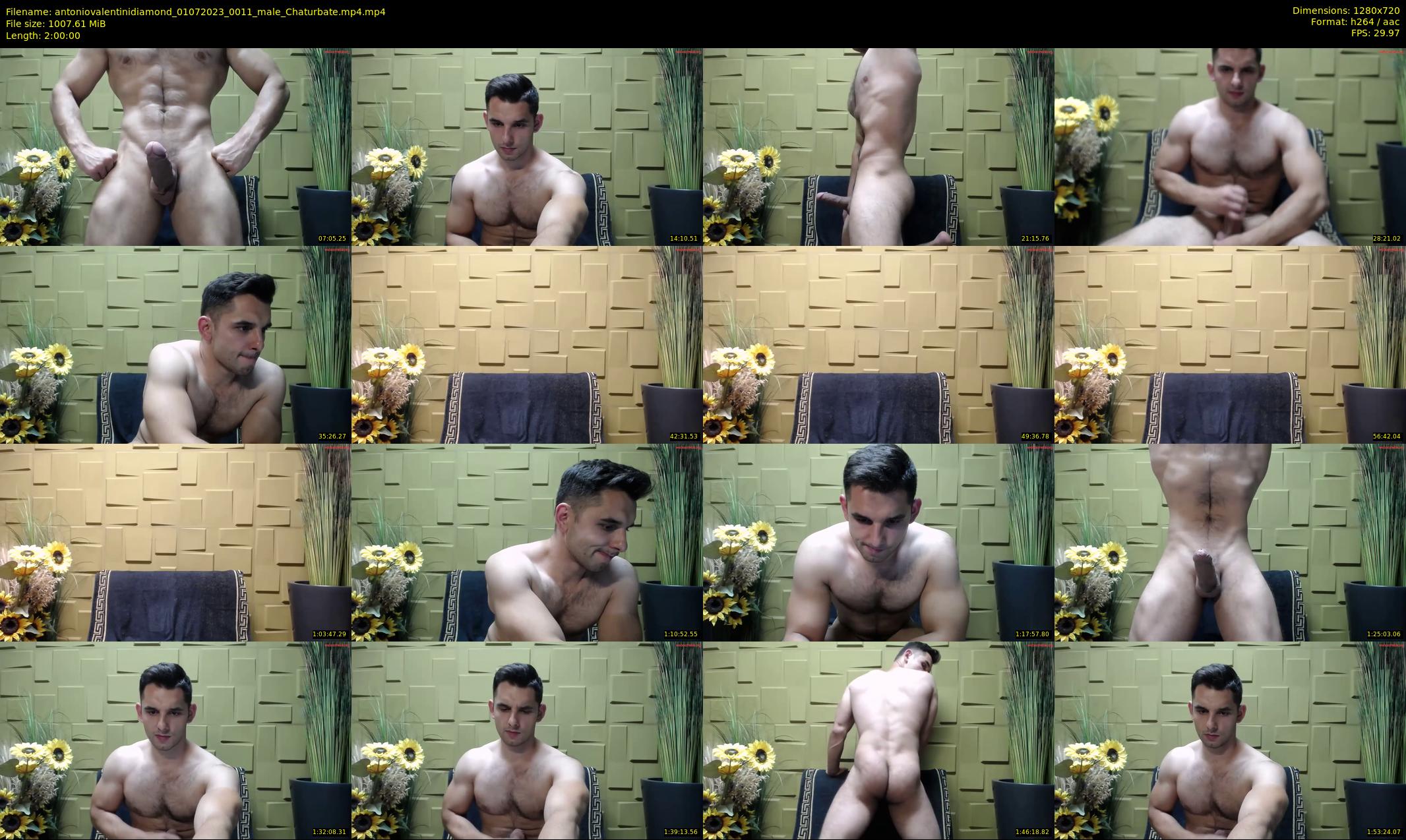 antoniovalentinidiamond — 120 minute Chaturbate male cam show recording, 720p, Jul 1, 2023