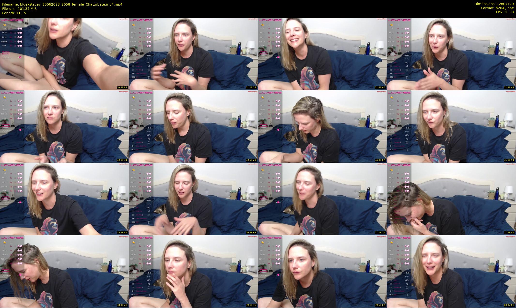 bluexstacey — 12 minute Chaturbate female cam show recording, 720p, Jun 30, 2023
