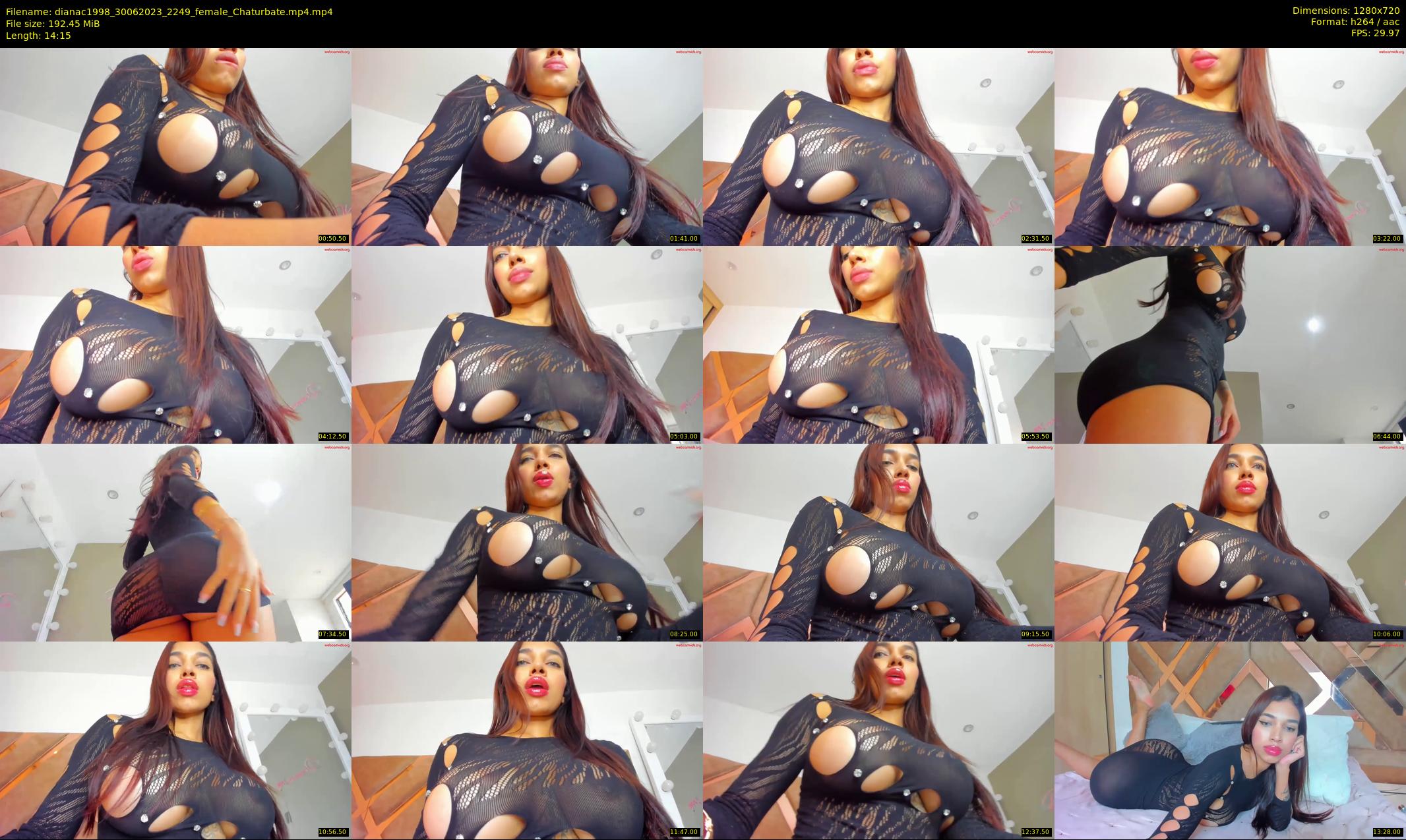 dianac1998 — 15 minute Chaturbate female cam show recording, 720p, Jun 30, 2023