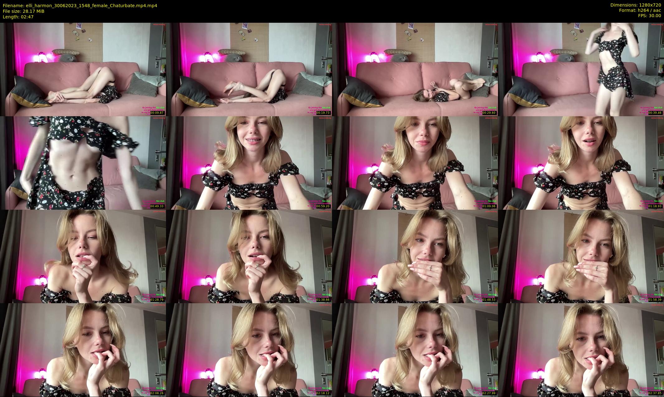 elli_harmon — 3 minute Chaturbate female cam show recording, 720p, Jun 30, 2023