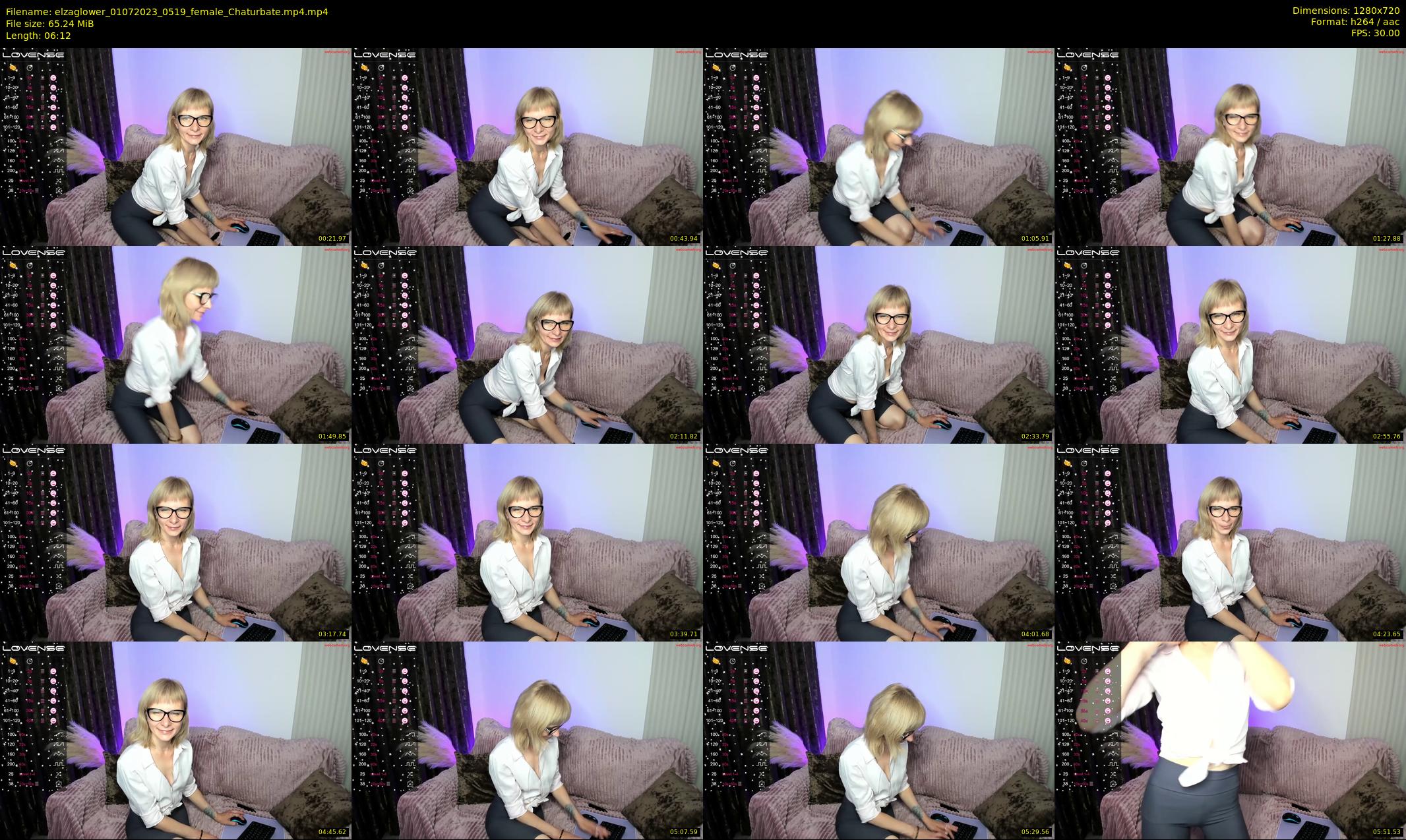 elzaglower — 7 minute Chaturbate female cam show recording, 720p, Jul 1, 2023