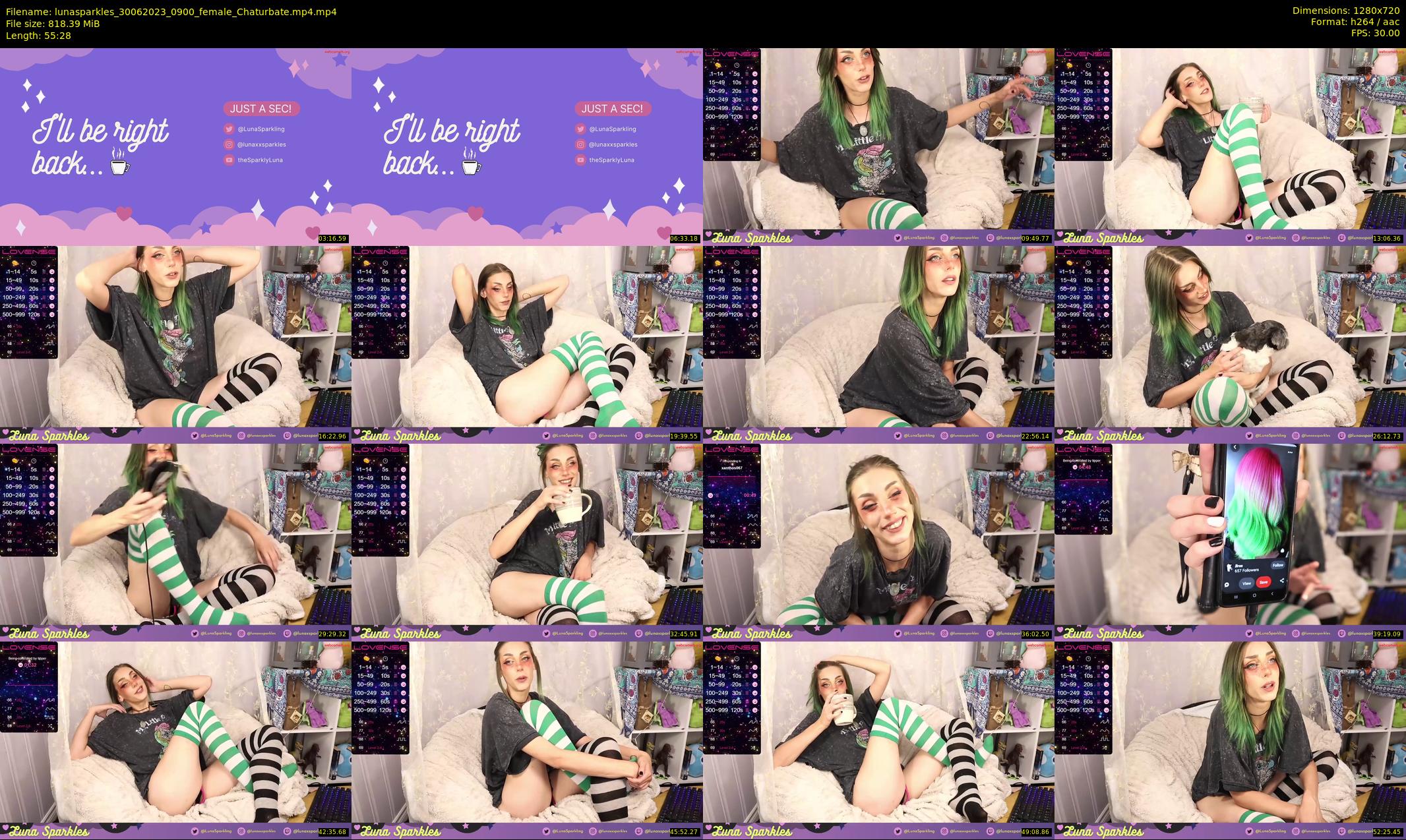 lunasparkles — 56 minute Chaturbate female cam show recording, 720p, Jun 30, 2023