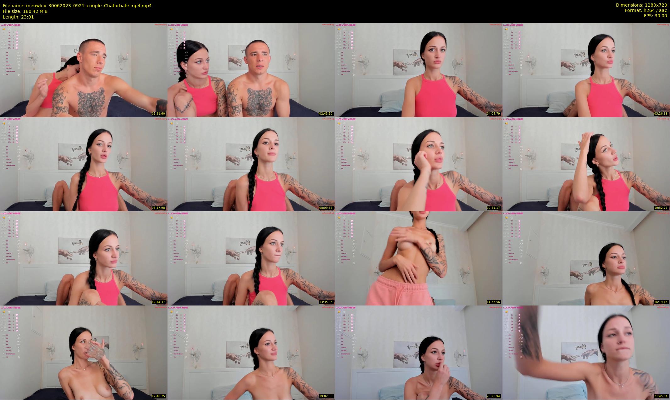 meowluv — 24 minute Chaturbate couple cam show recording, 720p, Jun 30, 2023