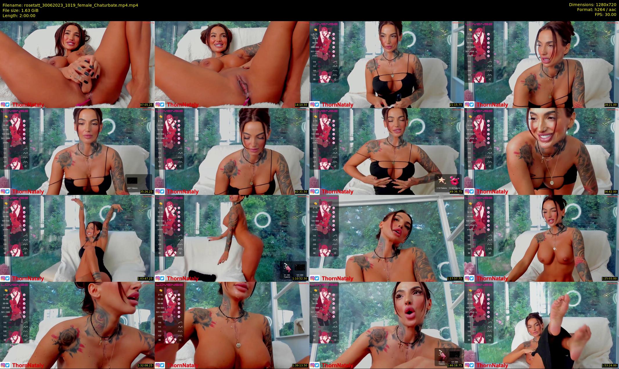 rosetatt — 120 minute Chaturbate female cam show recording, 720p, Jun 30, 2023