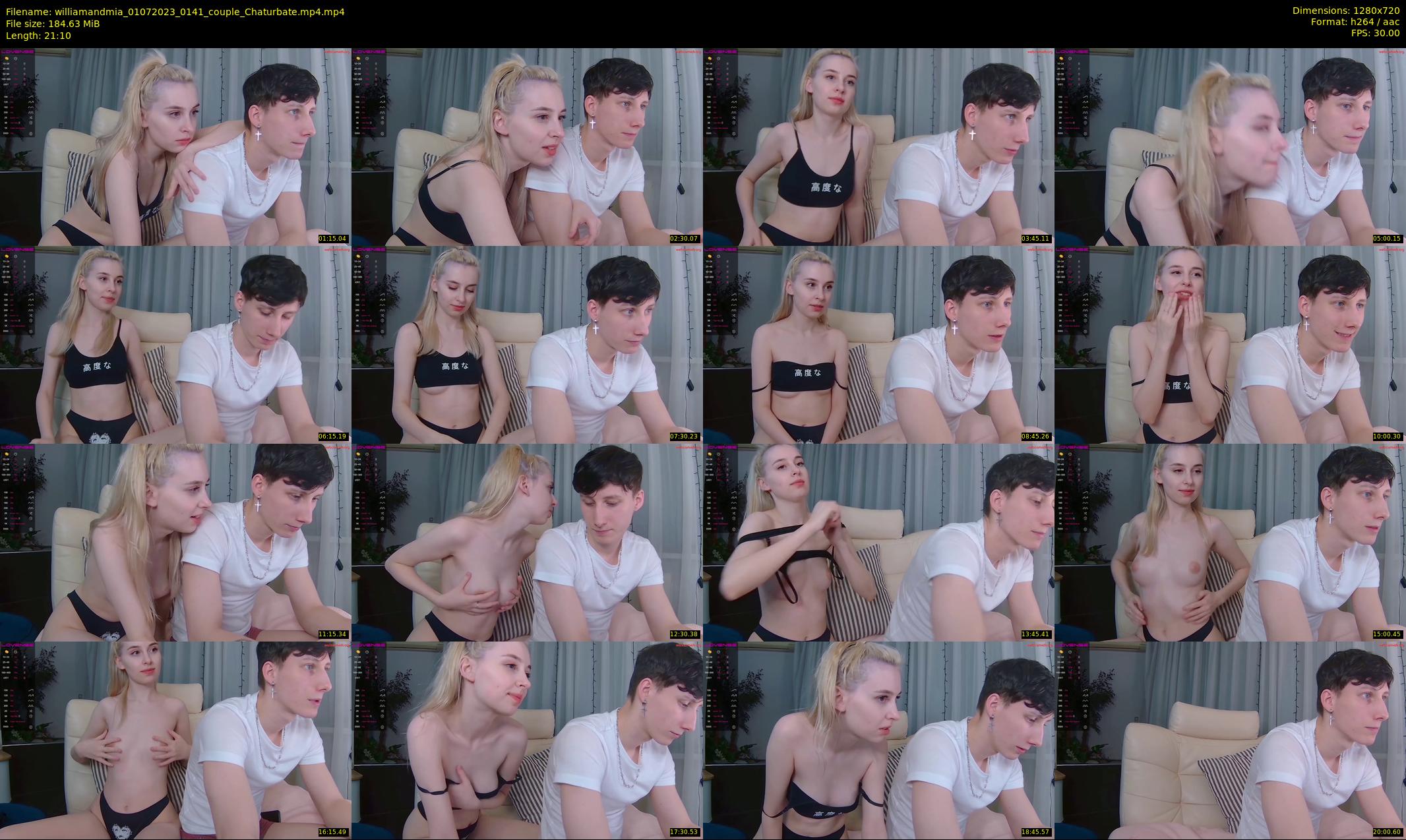 williamandmia — 22 minute Chaturbate couple cam show recording, 720p, Jul 1, 2023