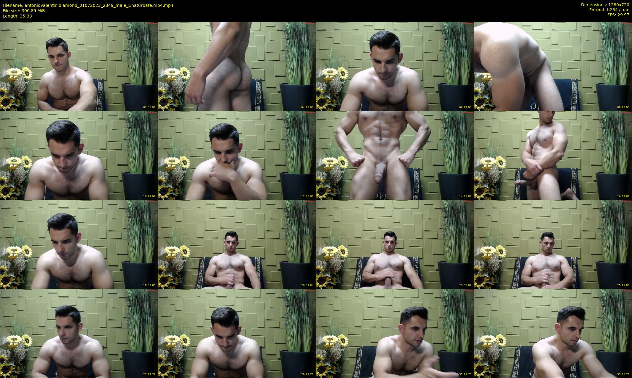 antoniovalentinidiamond — 36 minute Chaturbate male cam show recording, 720p, Jul 1, 2023