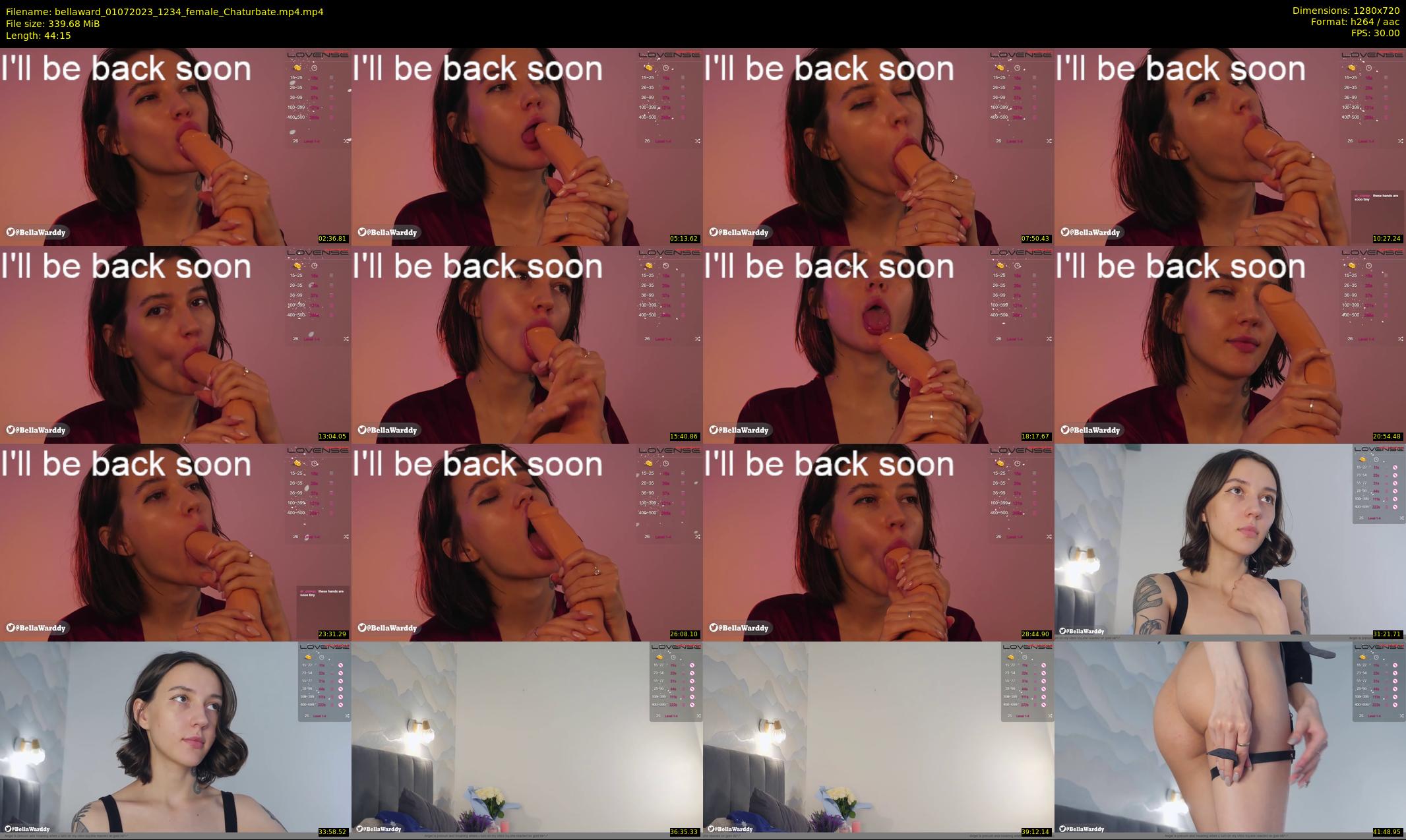 bellaward — 45 minute Chaturbate female cam show recording, 720p, Jul 1, 2023