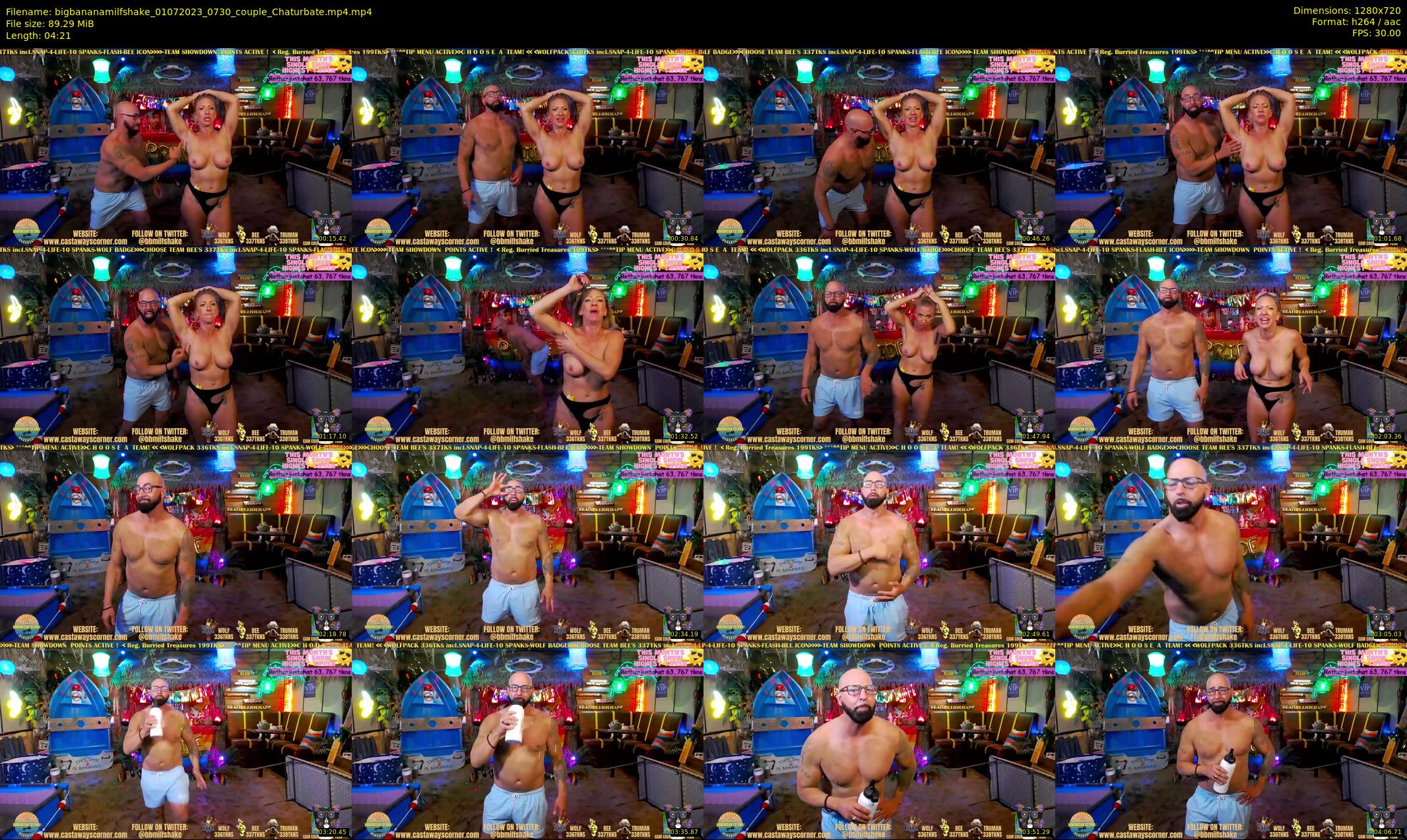 bigbananamilfshake — 5 minute Chaturbate couple cam show recording, 720p, Jul 1, 2023